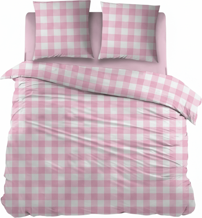 Dekbedovertrek Flanel Lies Pink - Bedtextielonline.be