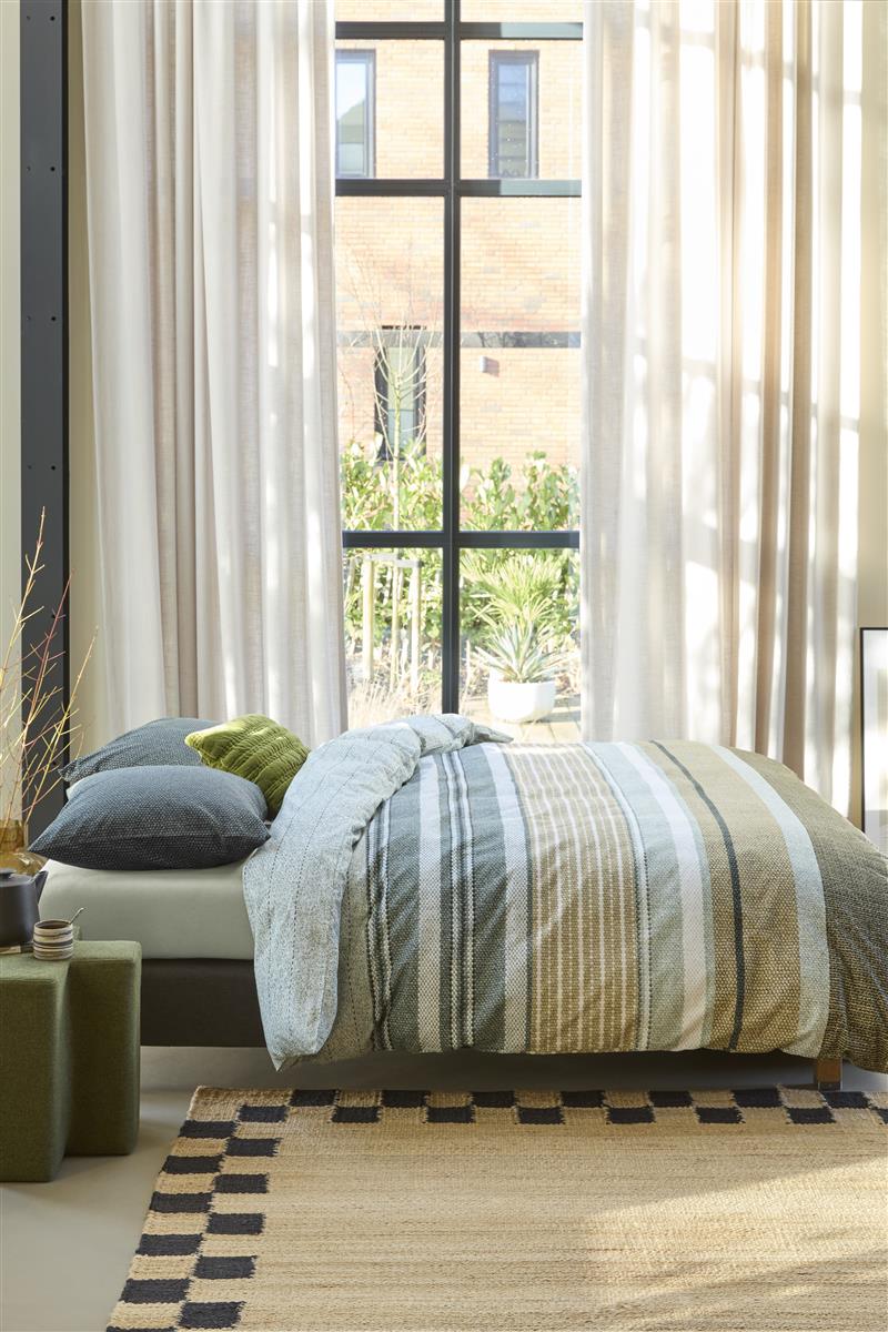 Bedinghouse Housse de Couette Coton Lex Gris Vert