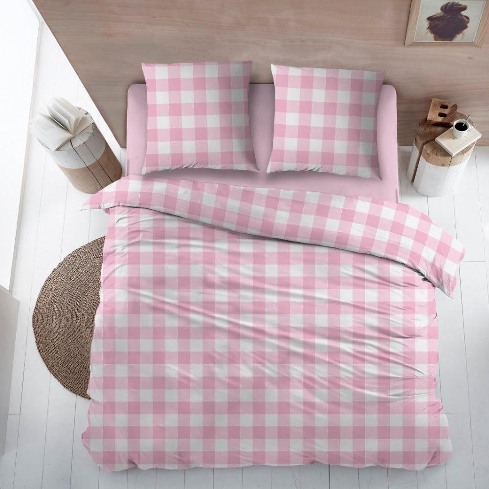 Dekbedovertrek Katoen Mila Pink - Bedtextielonline.be