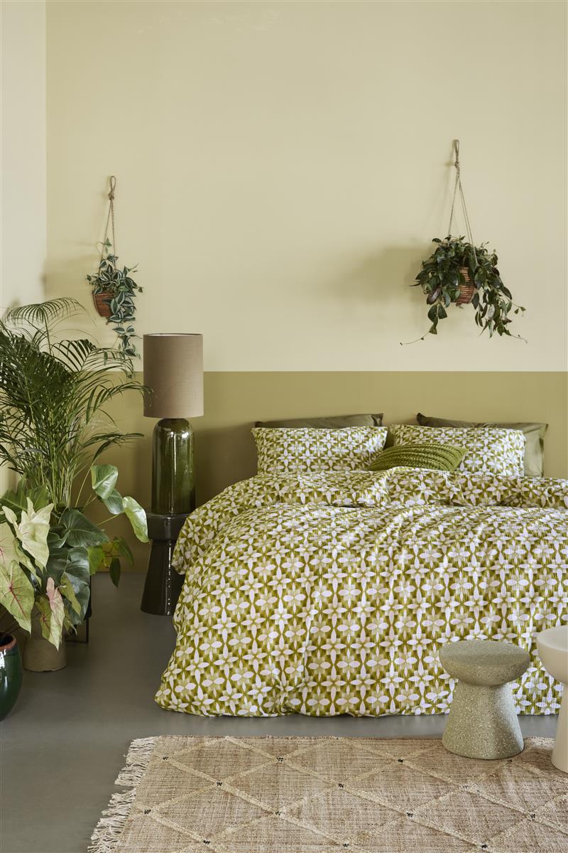 Beddinghouse Dekbedovertrek Seersucker Mae Groen