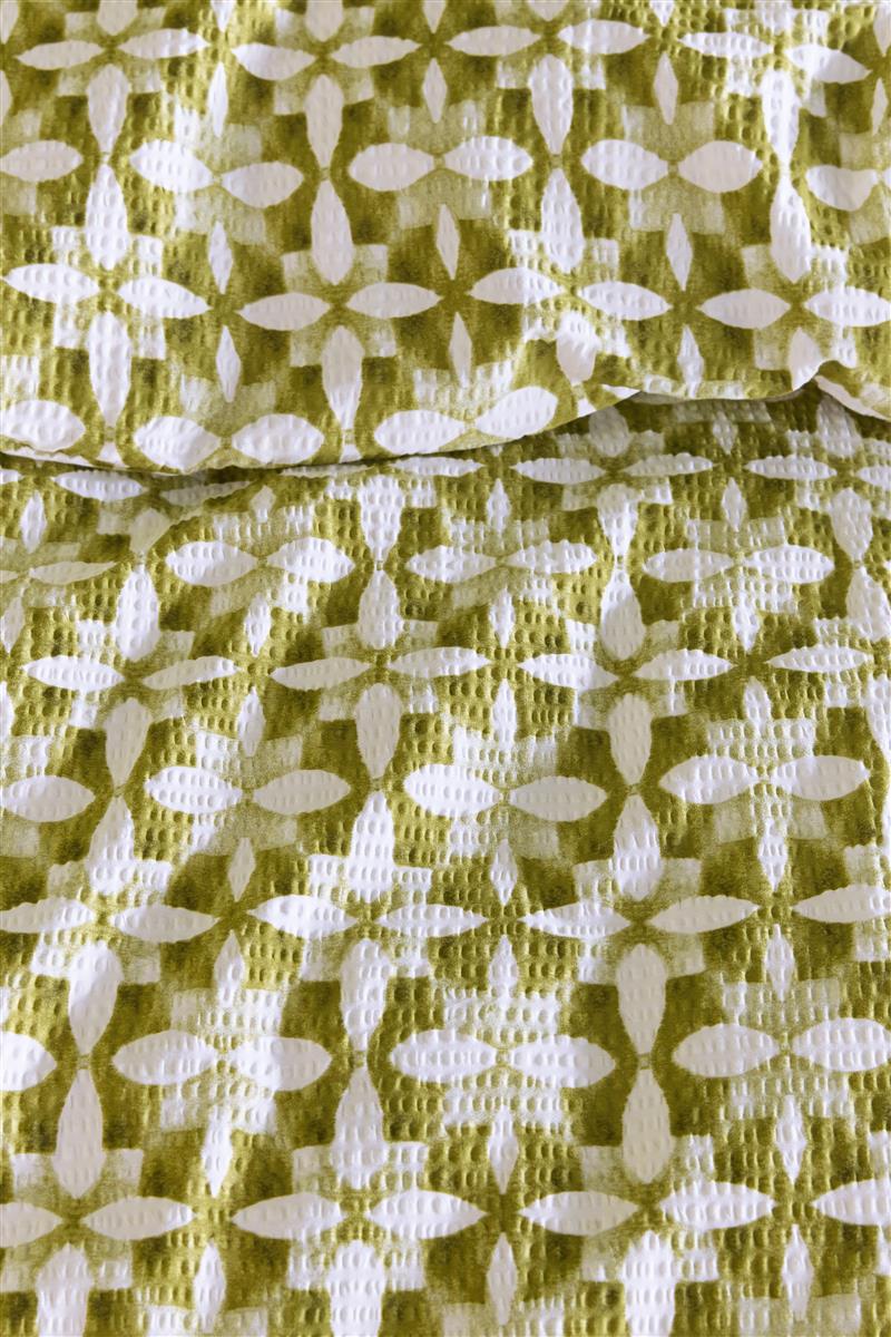 Beddinghouse Dekbedovertrek Seersucker Mae Groen