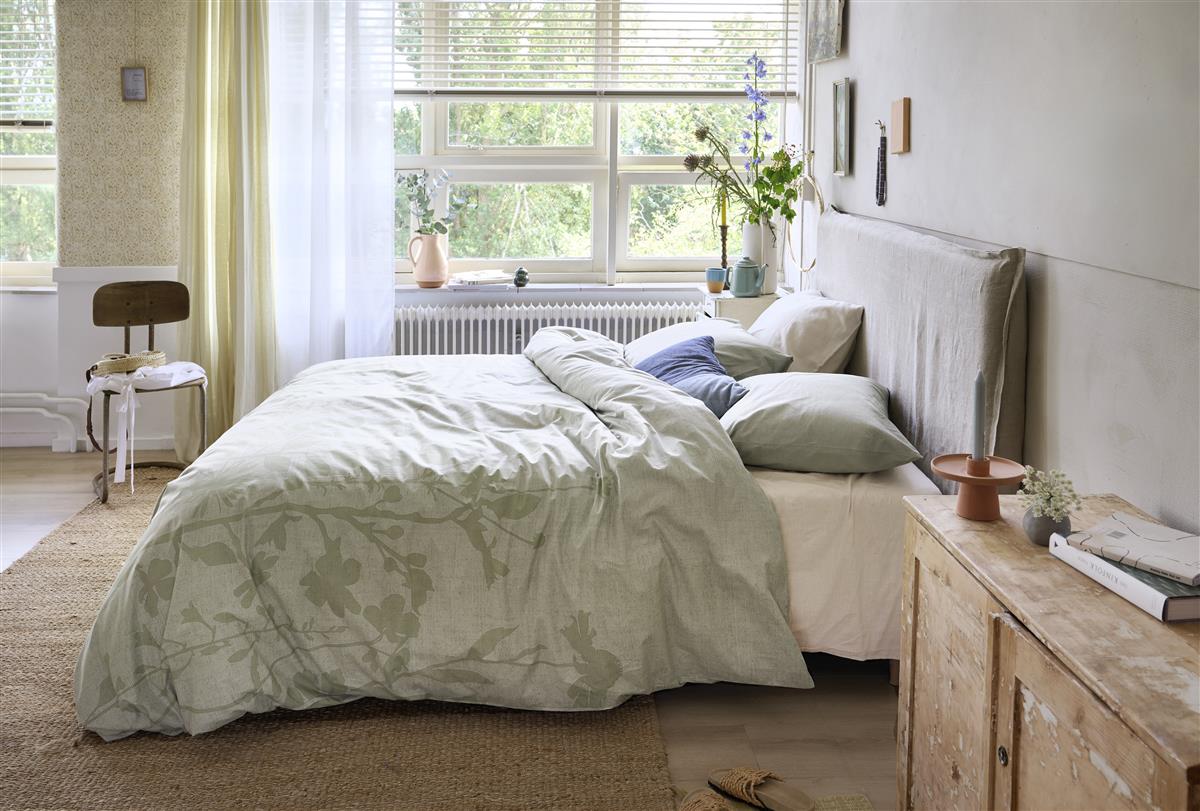 Housse de couette Ariadne at Home Coton Plante Vert clair