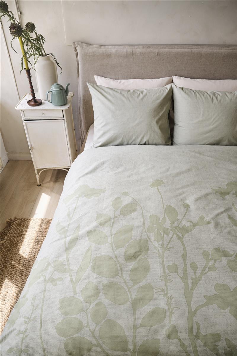 Housse de couette Ariadne at Home Coton Plante Vert clair