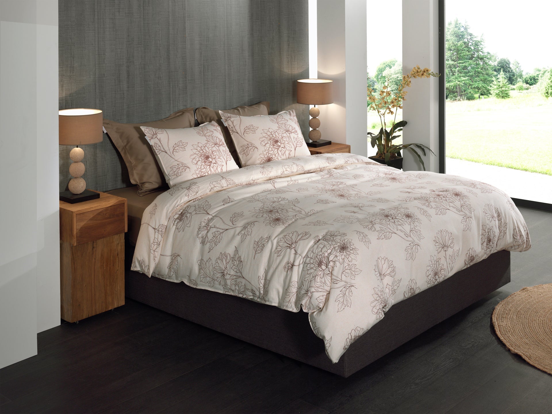 Heckettlane Dekbedovertrek Flanel Gigi Off-White