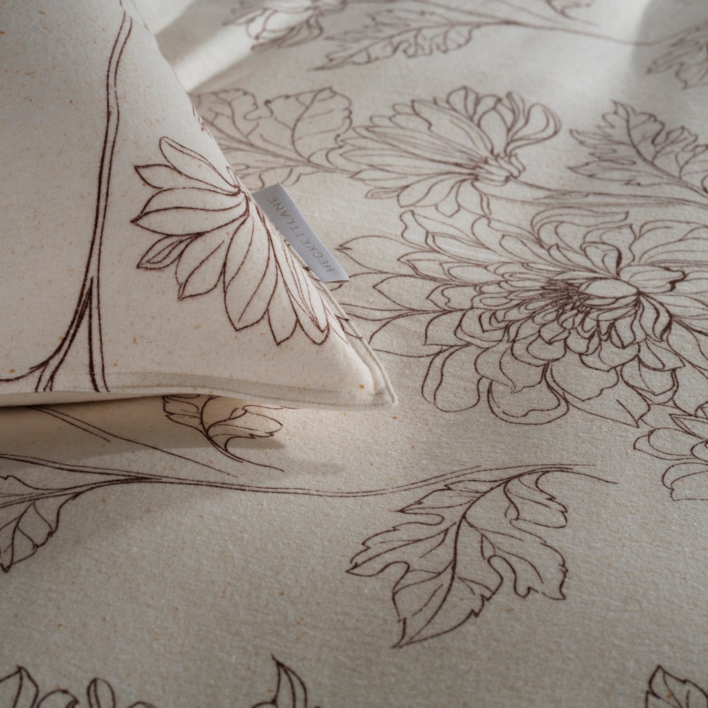 Housse de couette Heckettlane Flanelle Gigi Blanc cassé