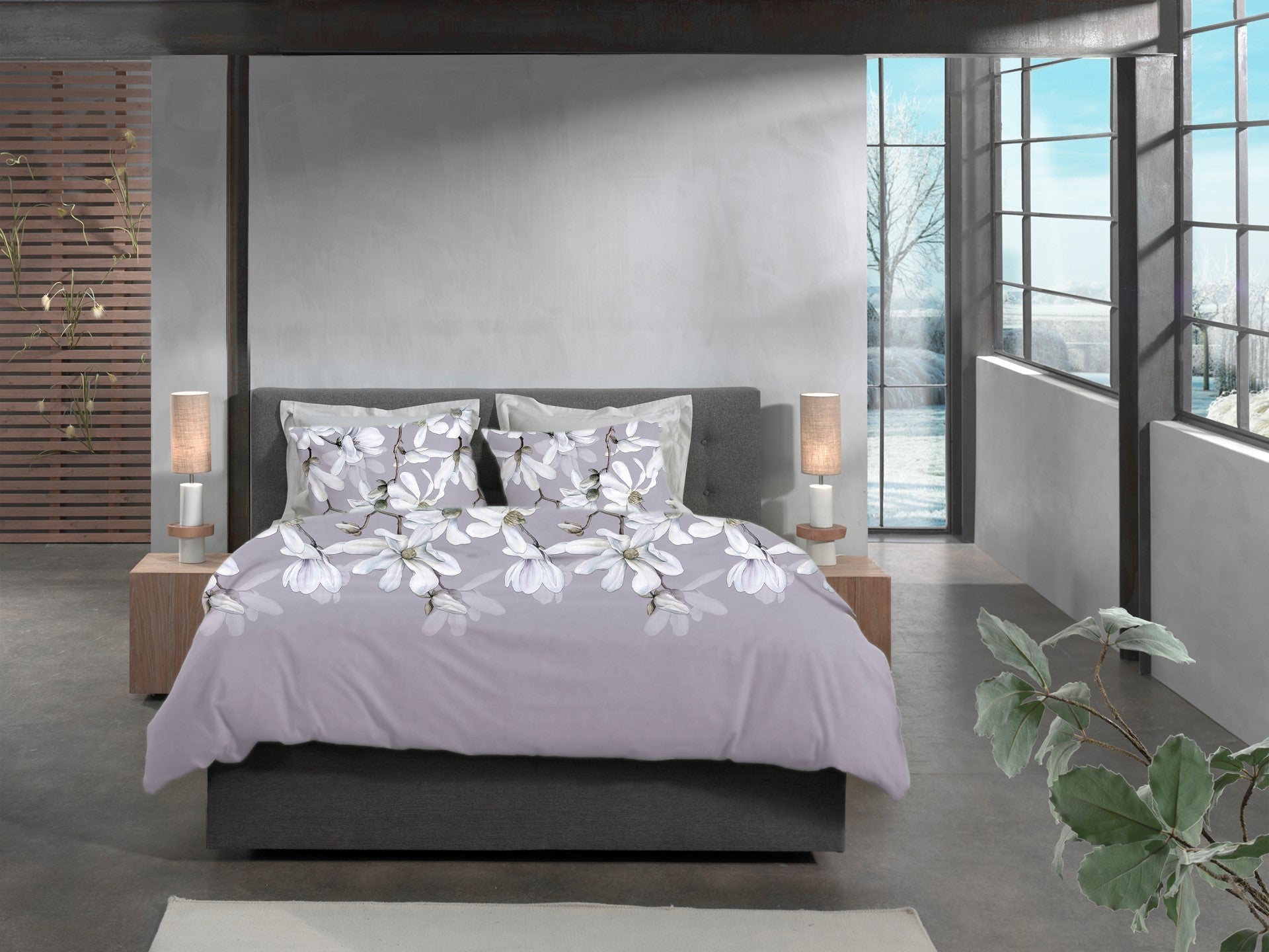 Heckettlane Dekbedovertrek Flanel Stacey Purple