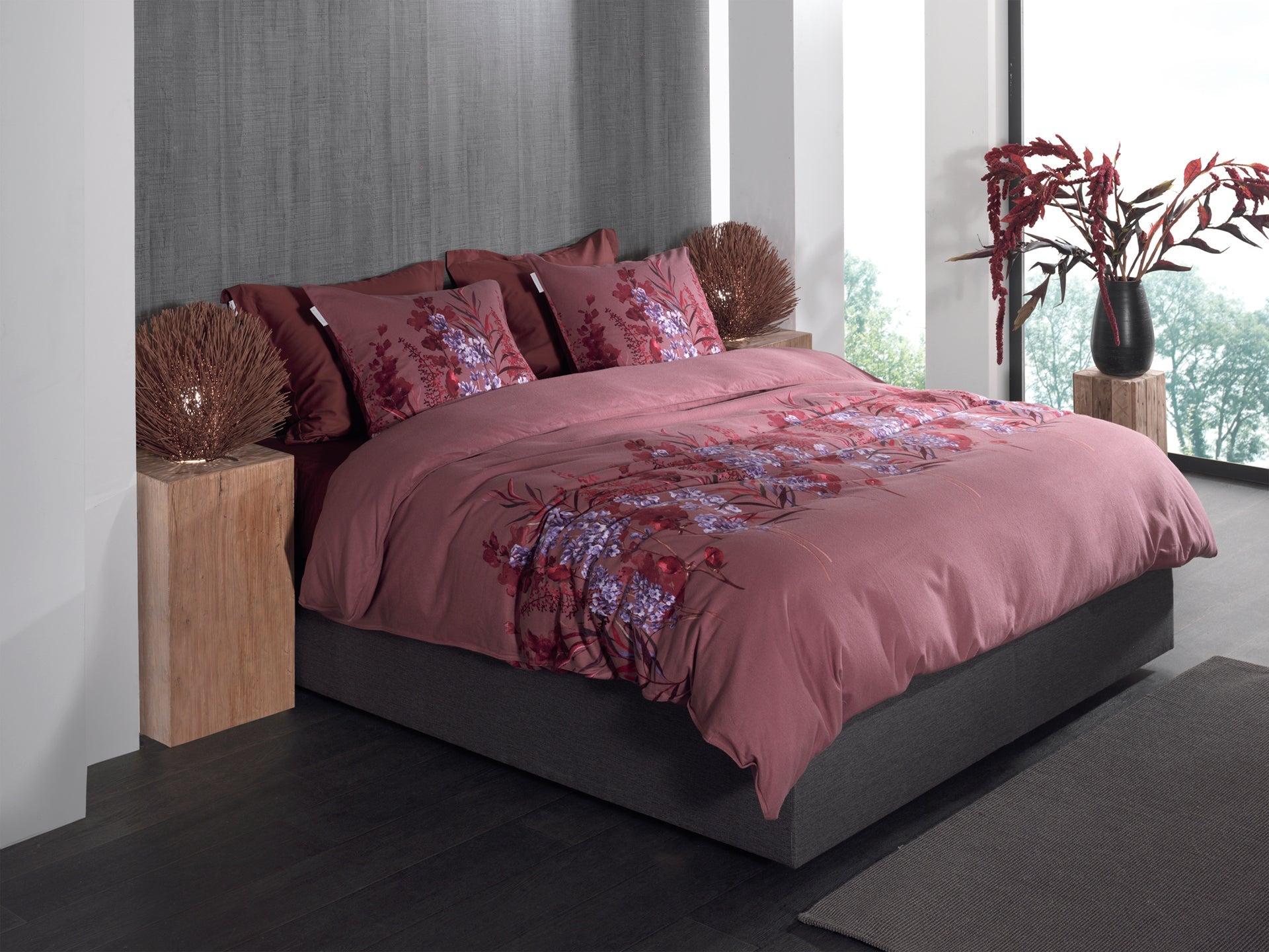 Heckettlane Dekbedovertrek Flanel Mino Purple