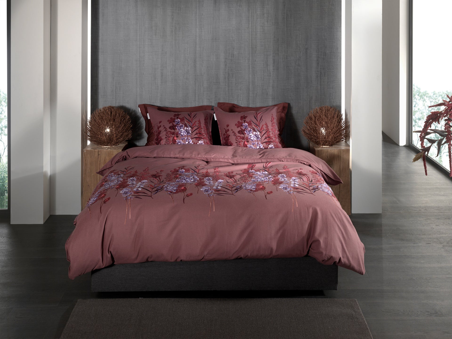 Heckettlane Dekbedovertrek Flanel Mino Purple