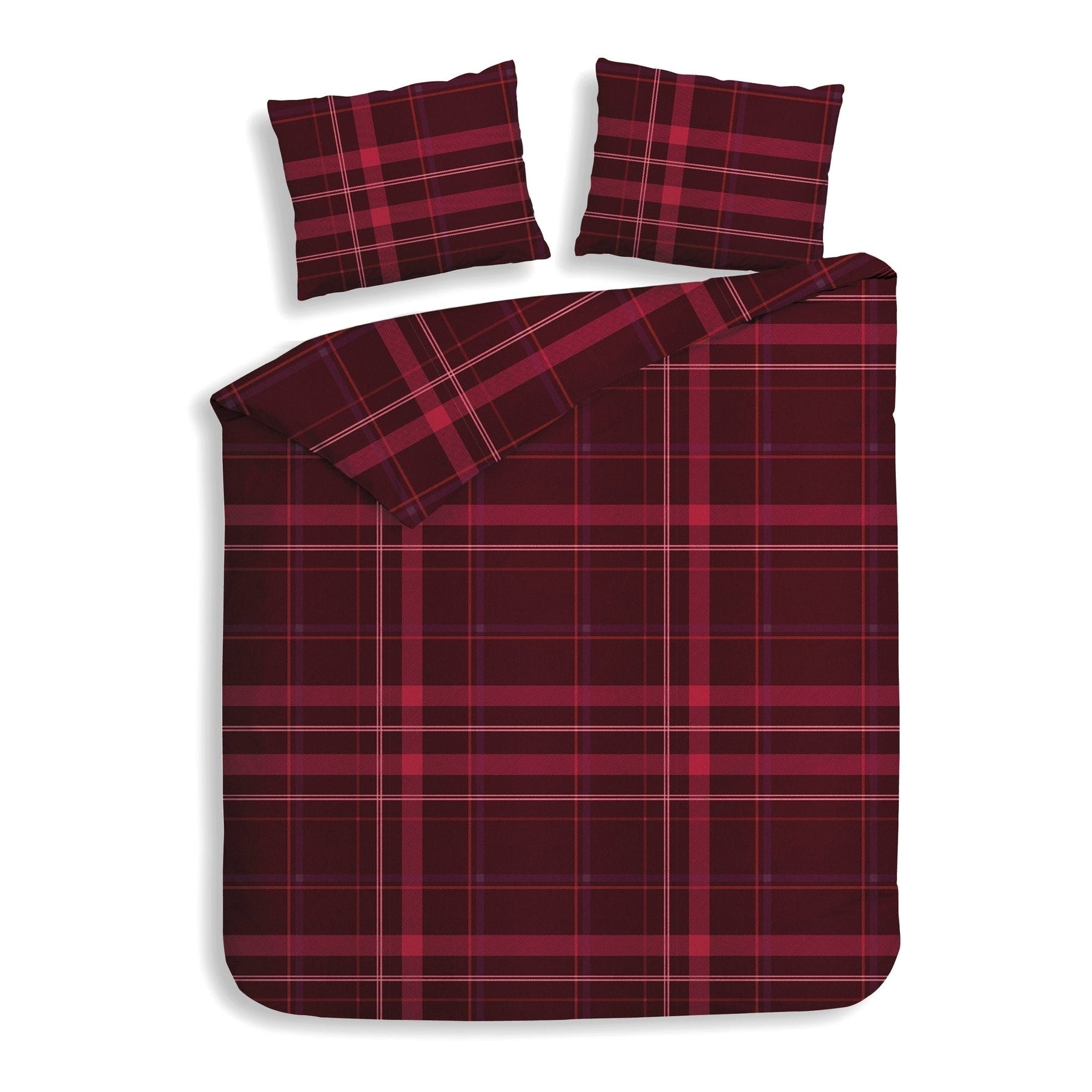 Heckettlane Dekbedovertrek Flanel Silvan Red