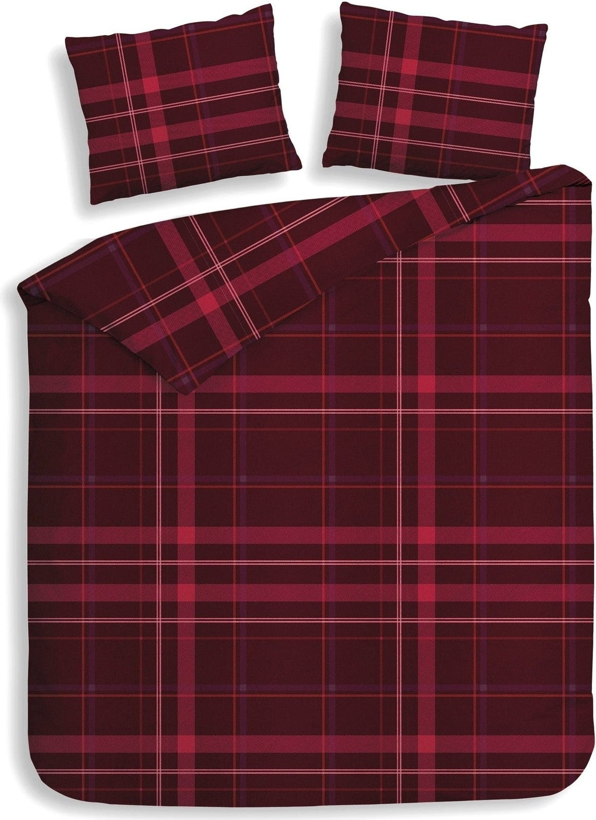 Heckettlane Dekbedovertrek Flanel Silvan Red
