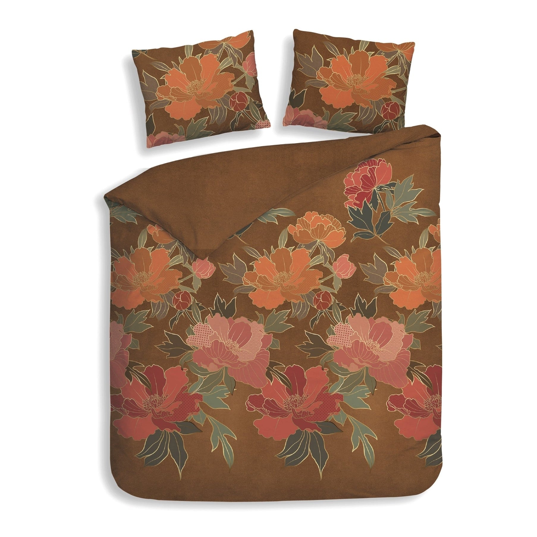Housse de couette Heckettlane Flanelle Francesco Orange