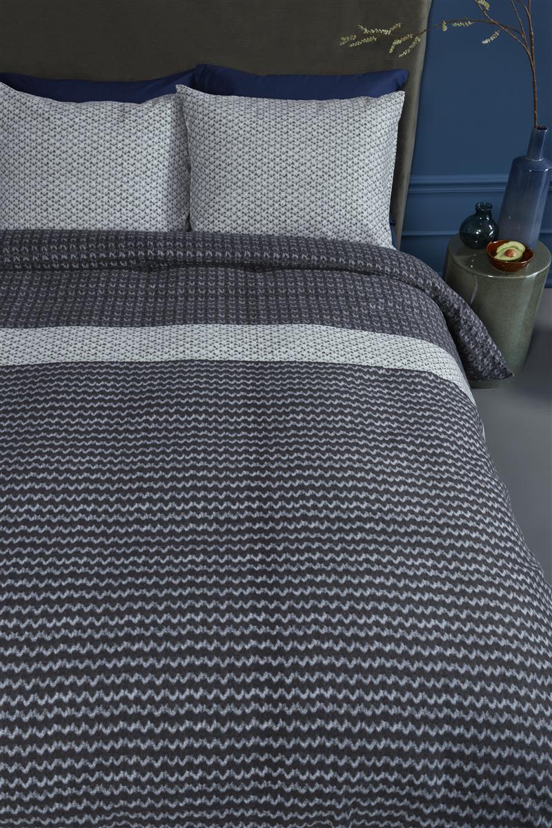 Beddinghouse Dekbedovertrek Flanel River Blue