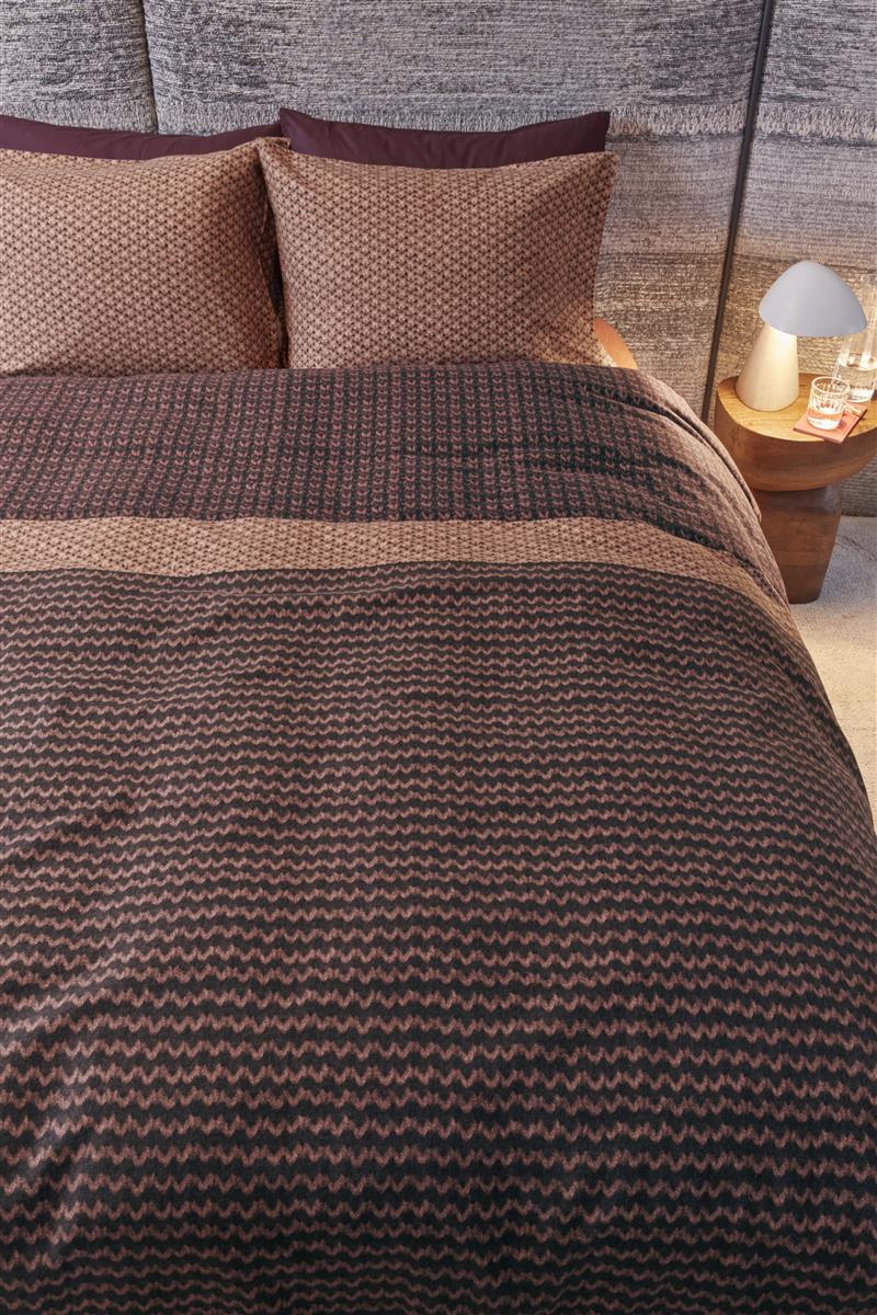 Beddinghouse Dekbedovertrek Flanel River Dark Red