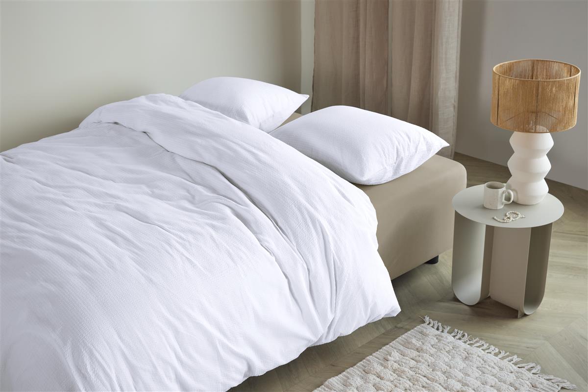 Beddinghouse Dekbedovertrek Seersucker Summer Wit