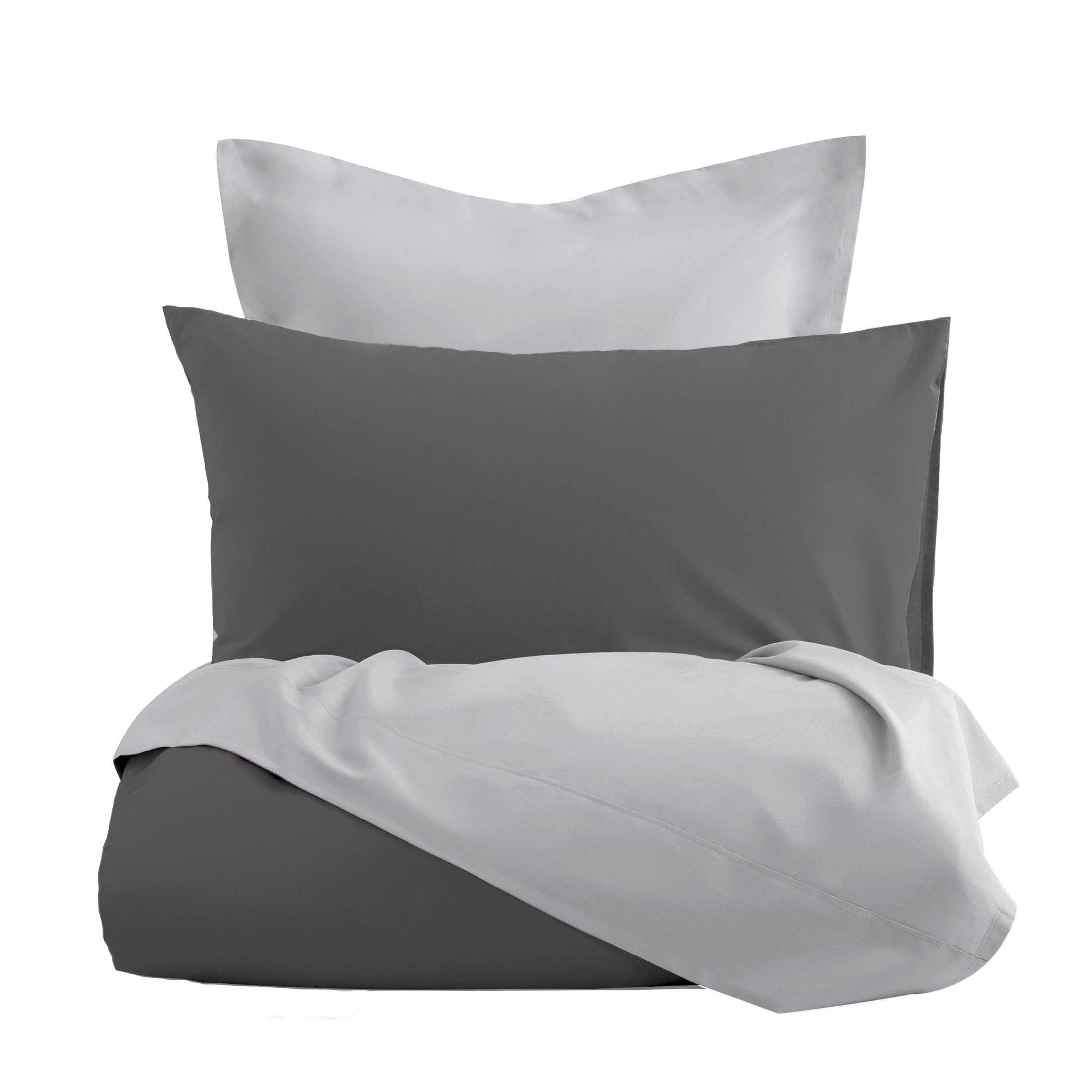 Dekbedovertrek Flanel Comtesse Antraciet Silver - Bedtextielonline.be