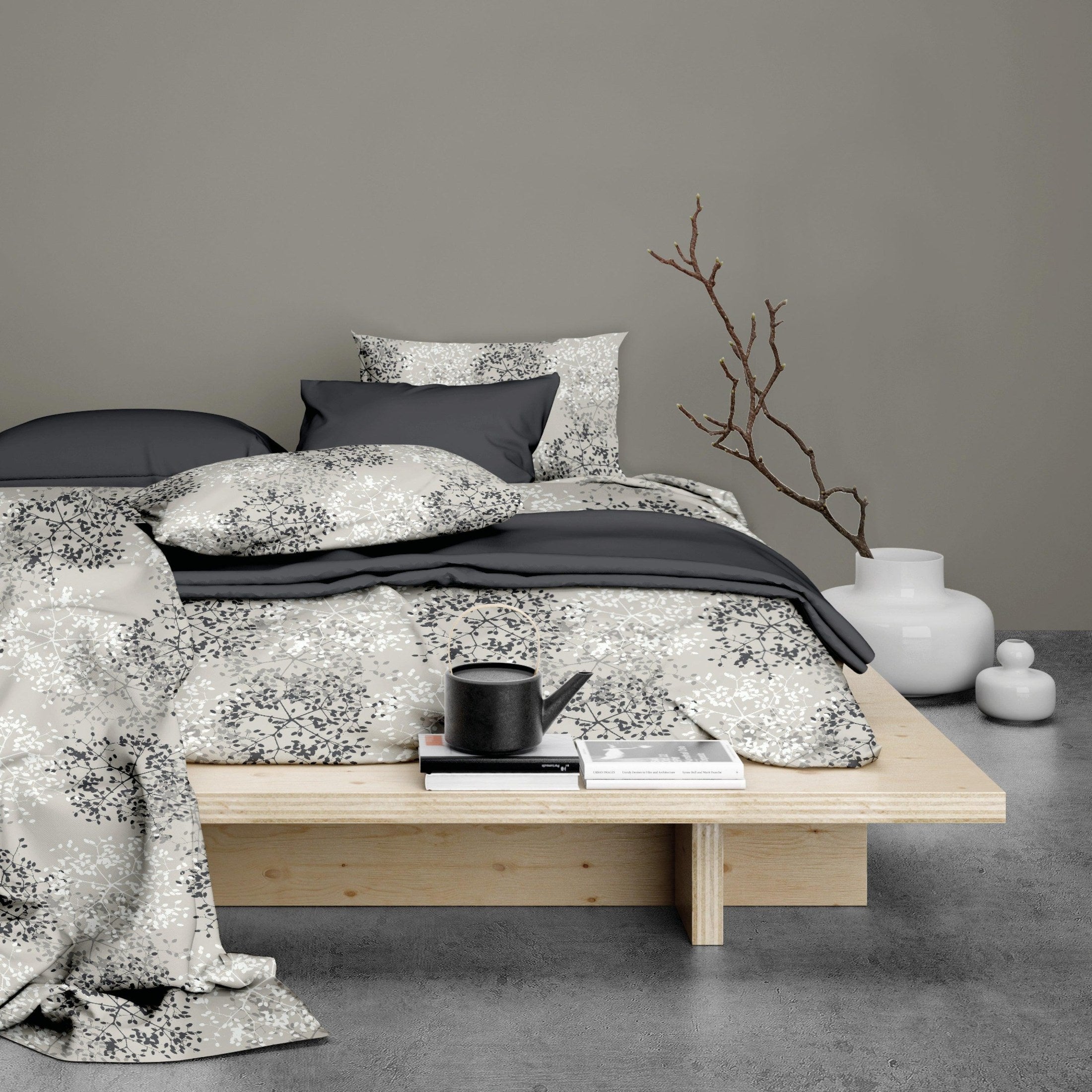 Dekbedovertrek Satijn Bellini Grijs - Bedtextielonline.be