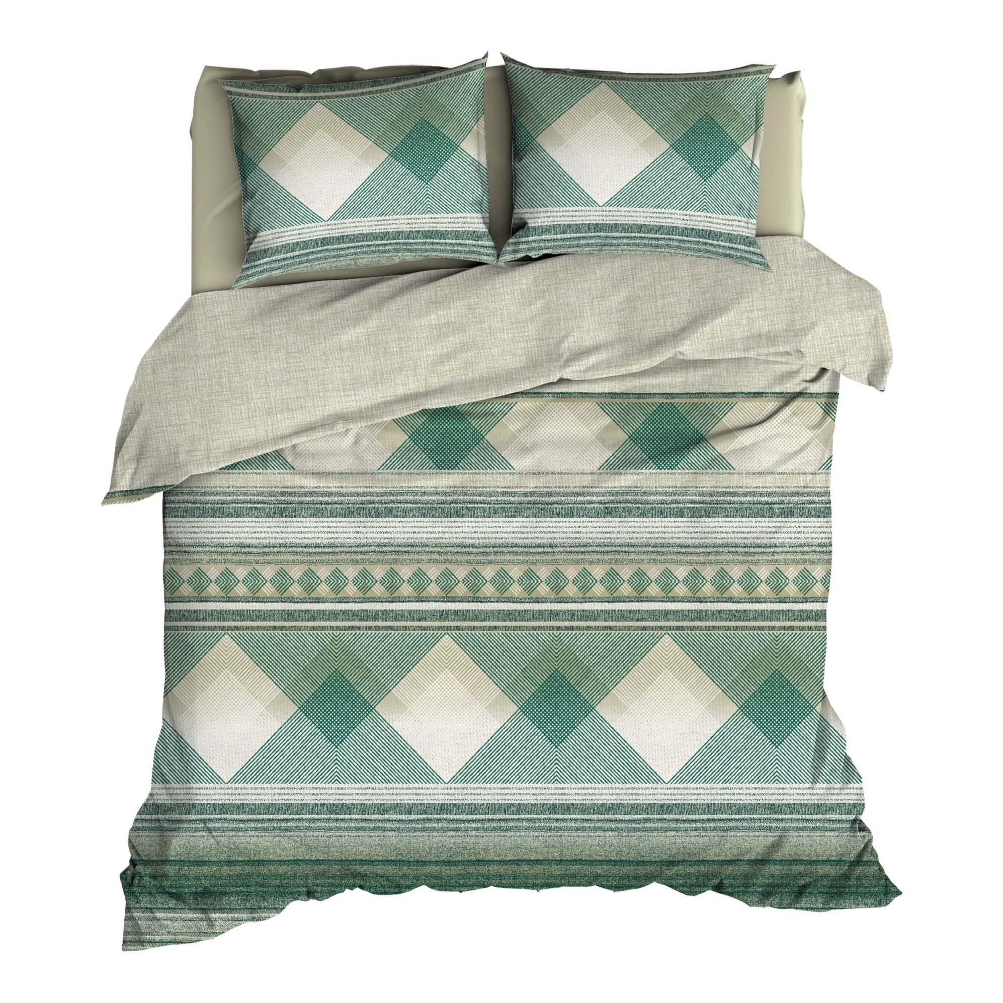 Satin d'Or Dekbedovertrek Satijn Courban Saliegroen