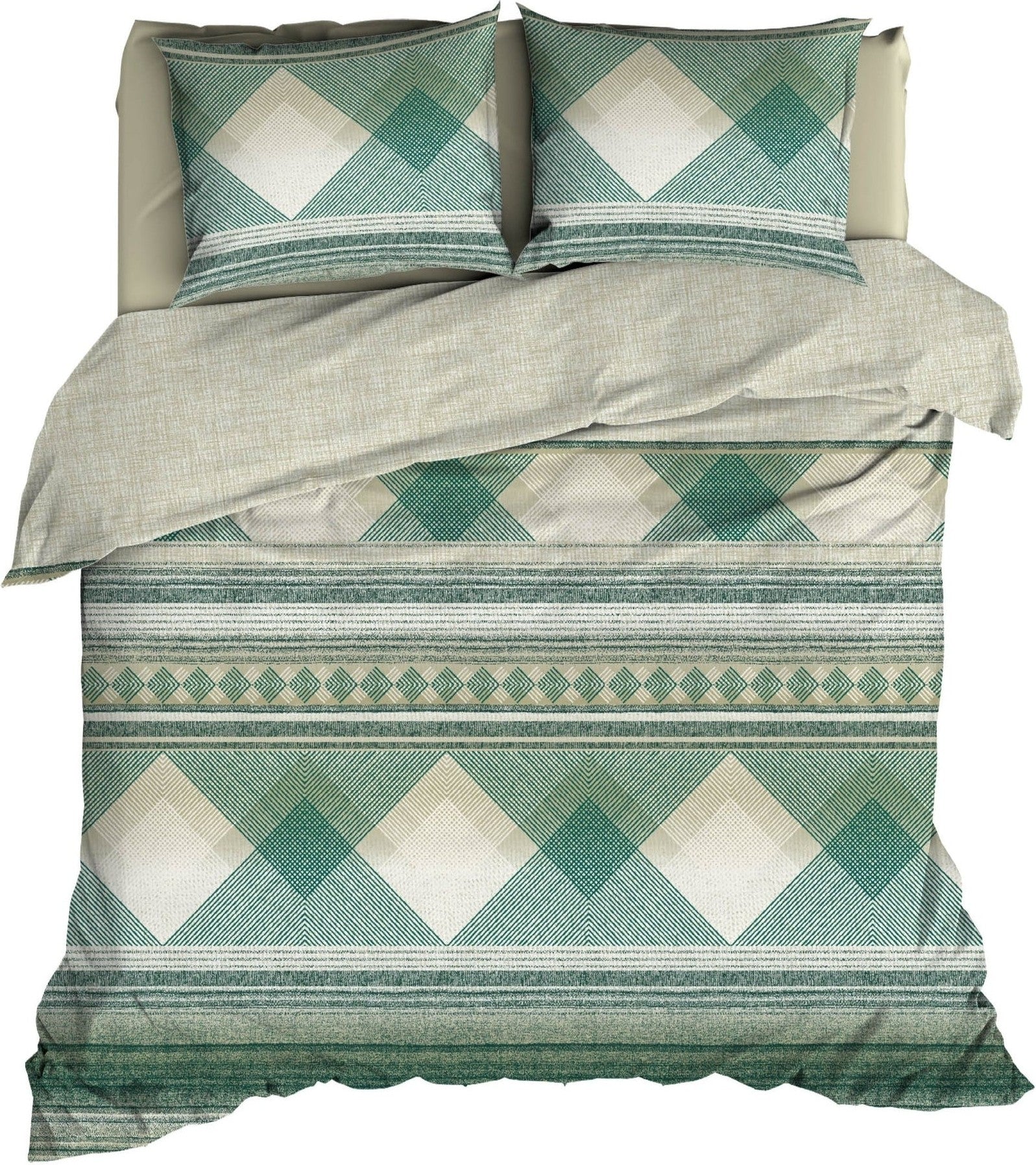 Satin d'Or Dekbedovertrek Satijn Courban Saliegroen