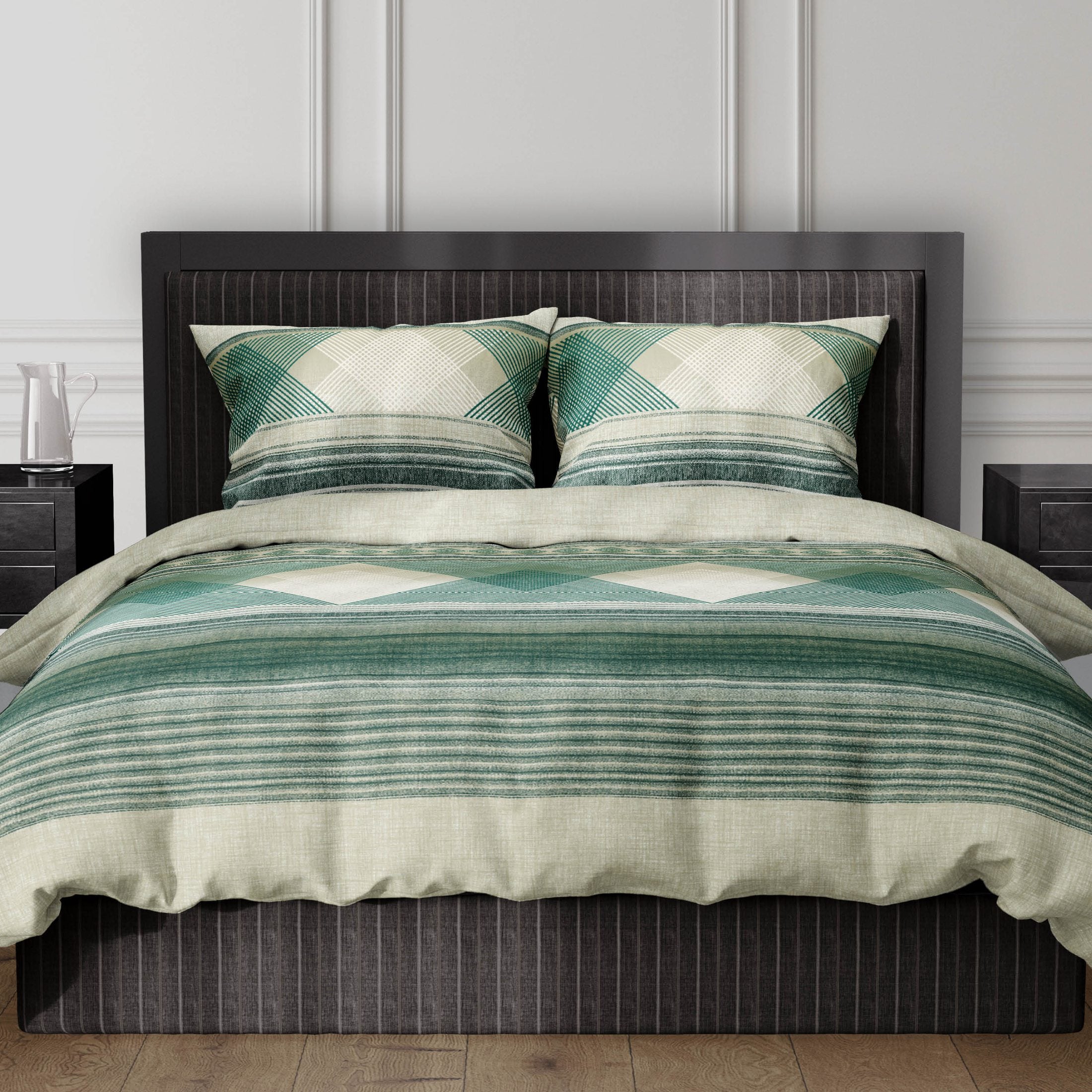 Satin d'Or Dekbedovertrek Satijn Courban Saliegroen