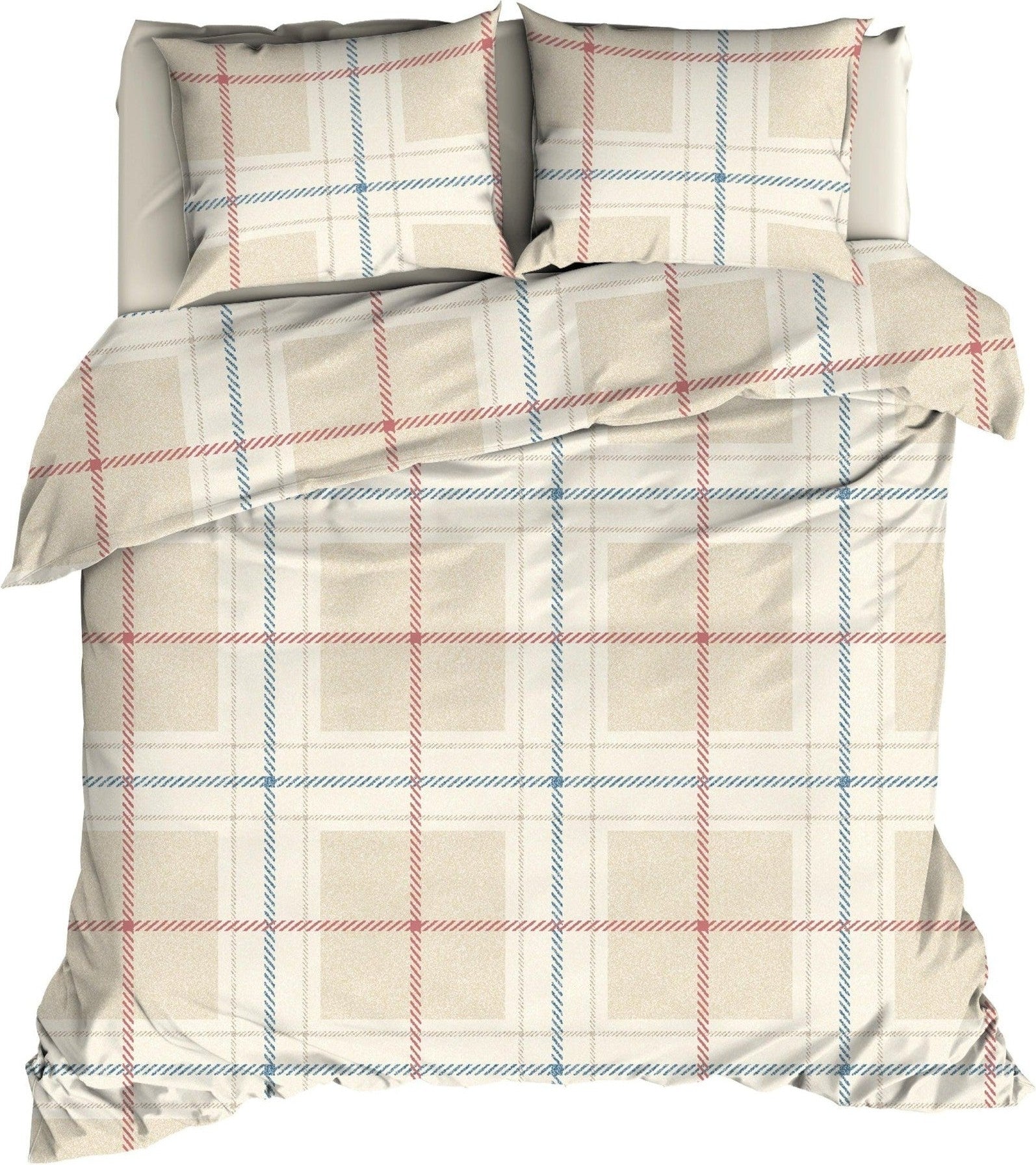 Dekbedovertrek Katoen Rubik Sand - Bedtextielonline.be