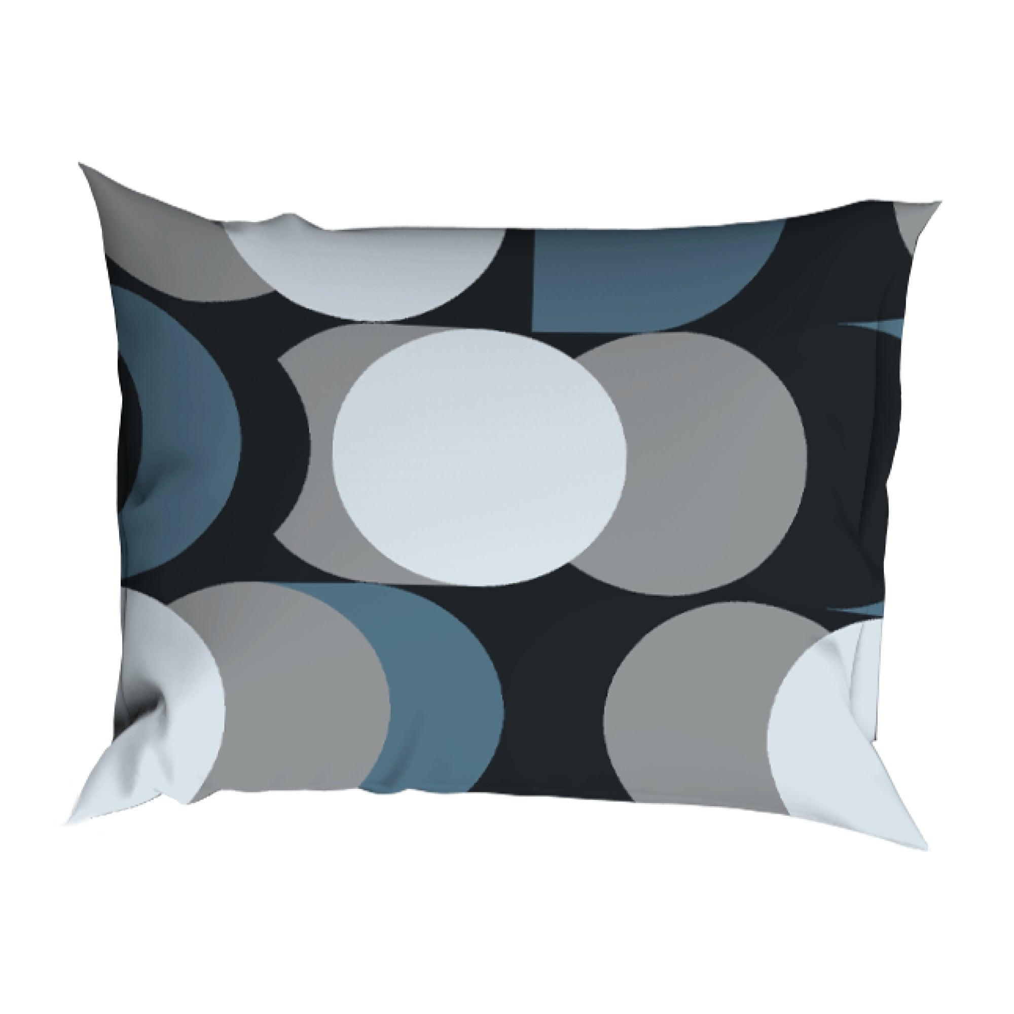 Dekbedovertrek Satijn Artballs Blauw Grijs - Bedtextielonline.be