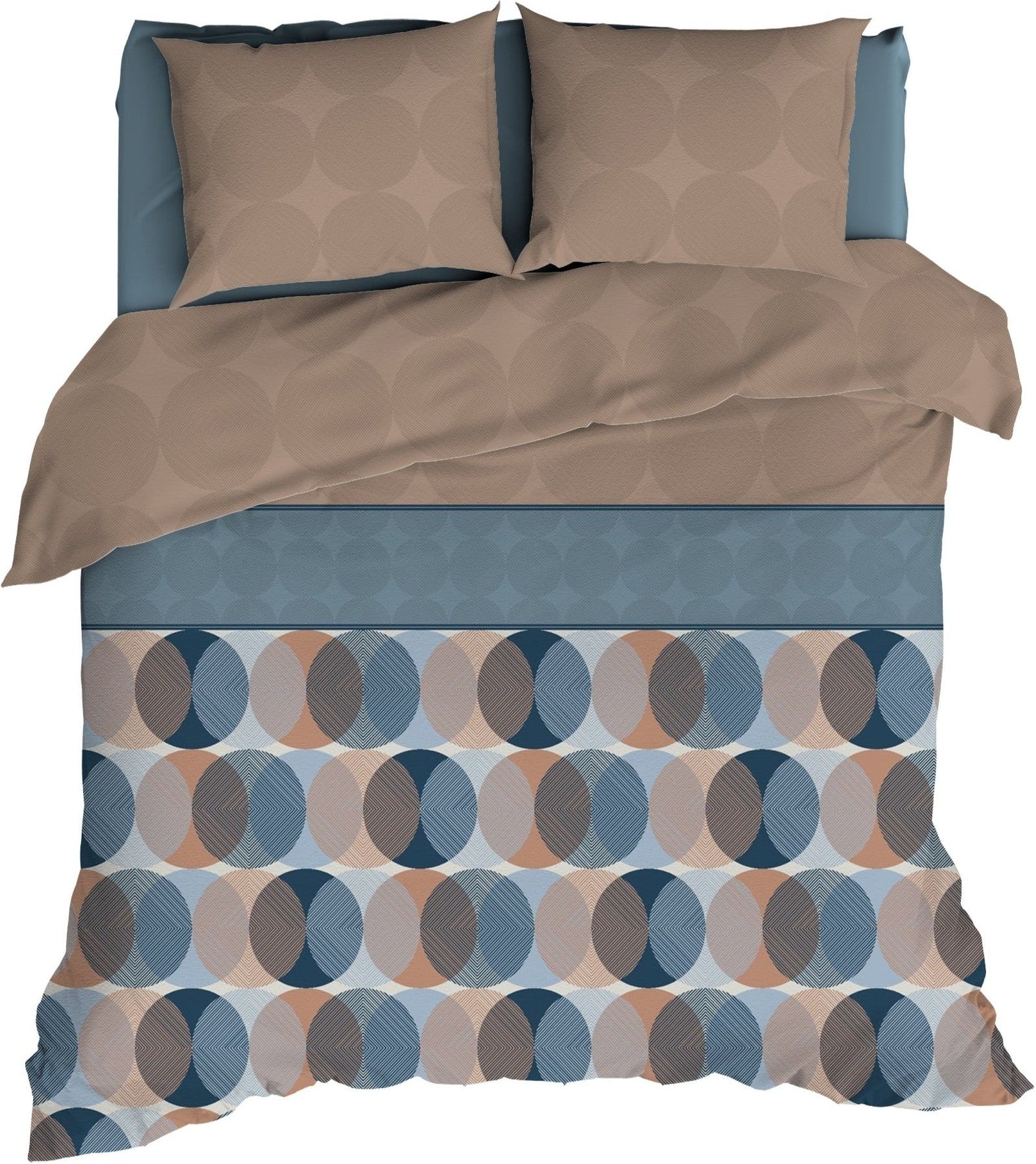 Romanette Bettbezug Flanell Briancon Zimt