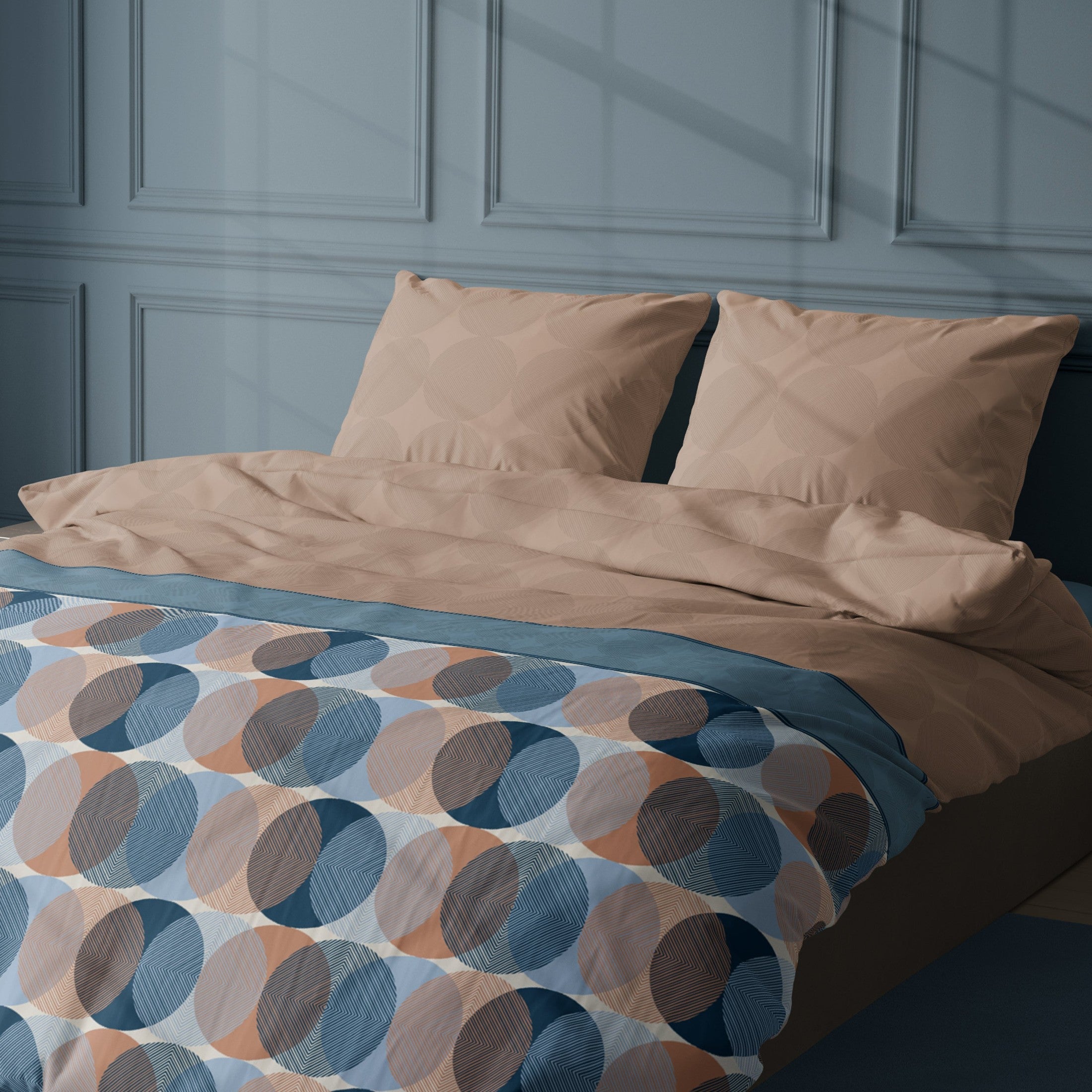 Housse de couette Romanette Flanelle Briançon Cannelle