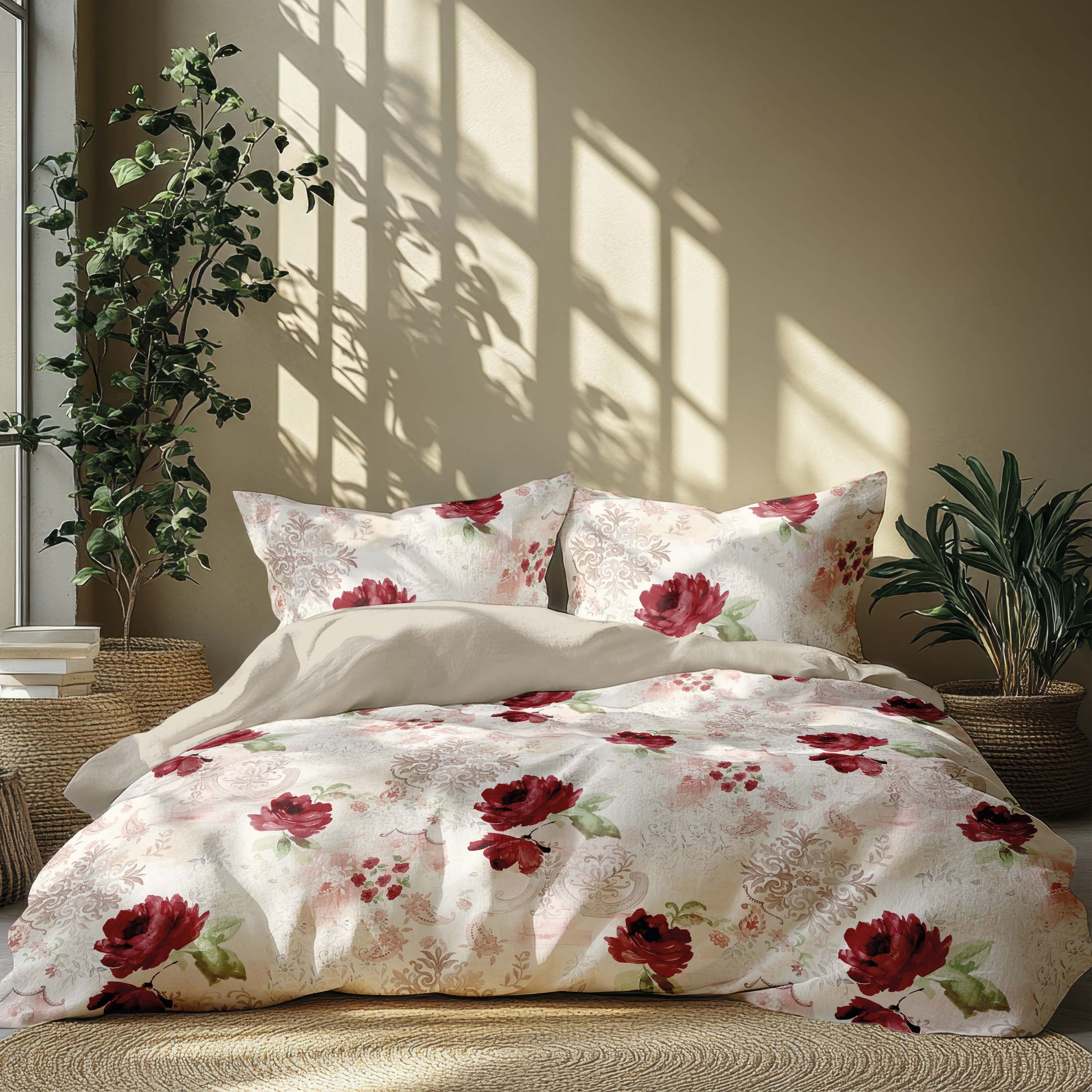 Satin d'Or Dekbedovertrek Satijn Grace Rood