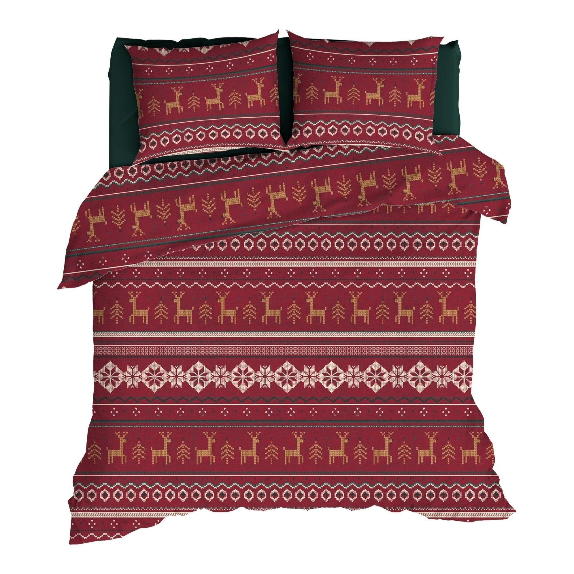 Romanette Dekbedovertrek Flanel Noelle Rood