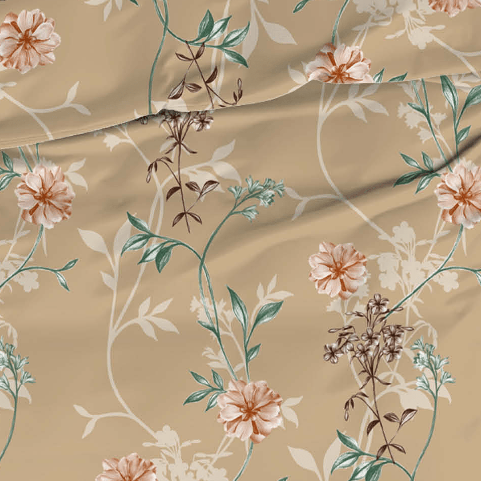 Satin d'Or Dekbedovertrek Satijn Raisa Camel