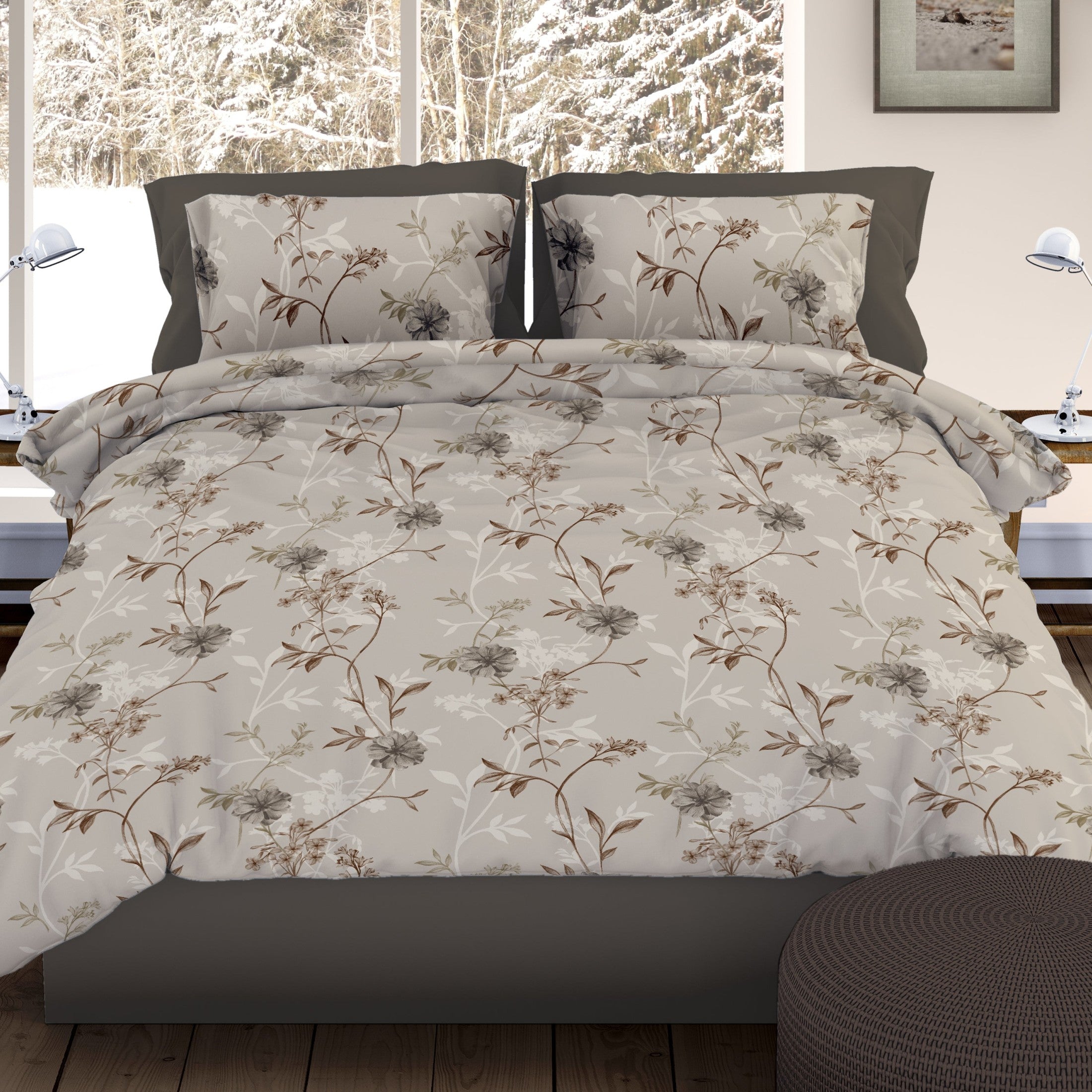 Romanette Dekbedovertrek Flanel Richelle Beige