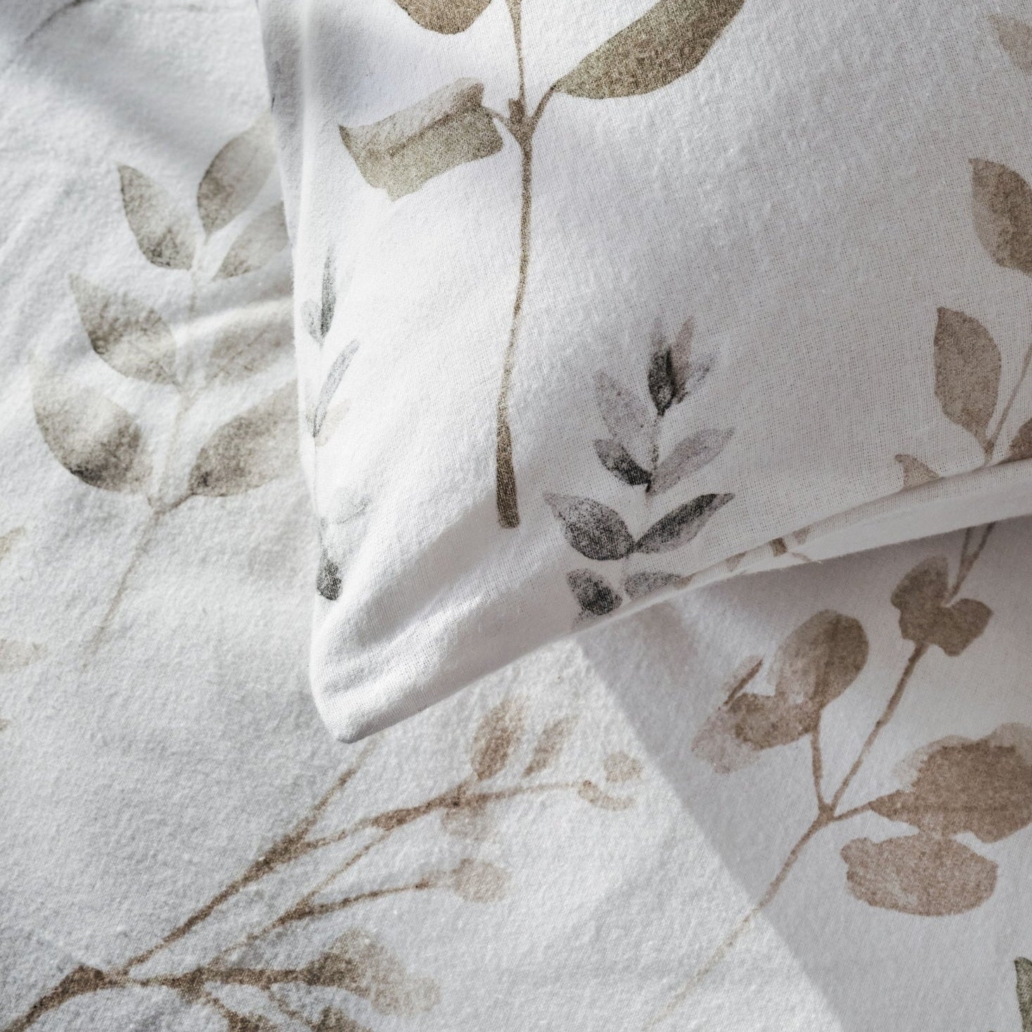 Ariadne at Home Dekbedovertrek Flanel Twigs Wit