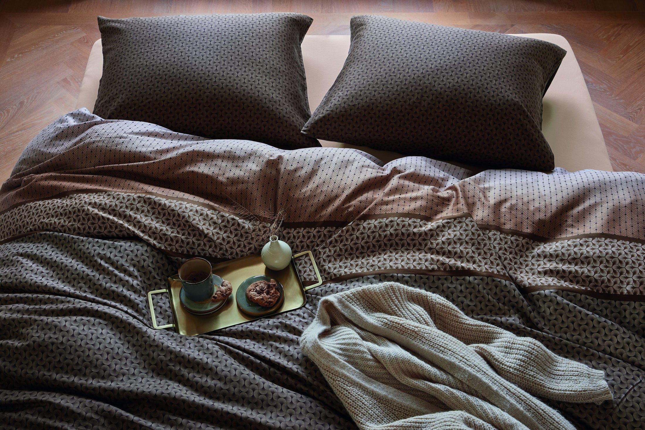 Beddinghouse Dekbedovertrek Lyocell Carter Bruin