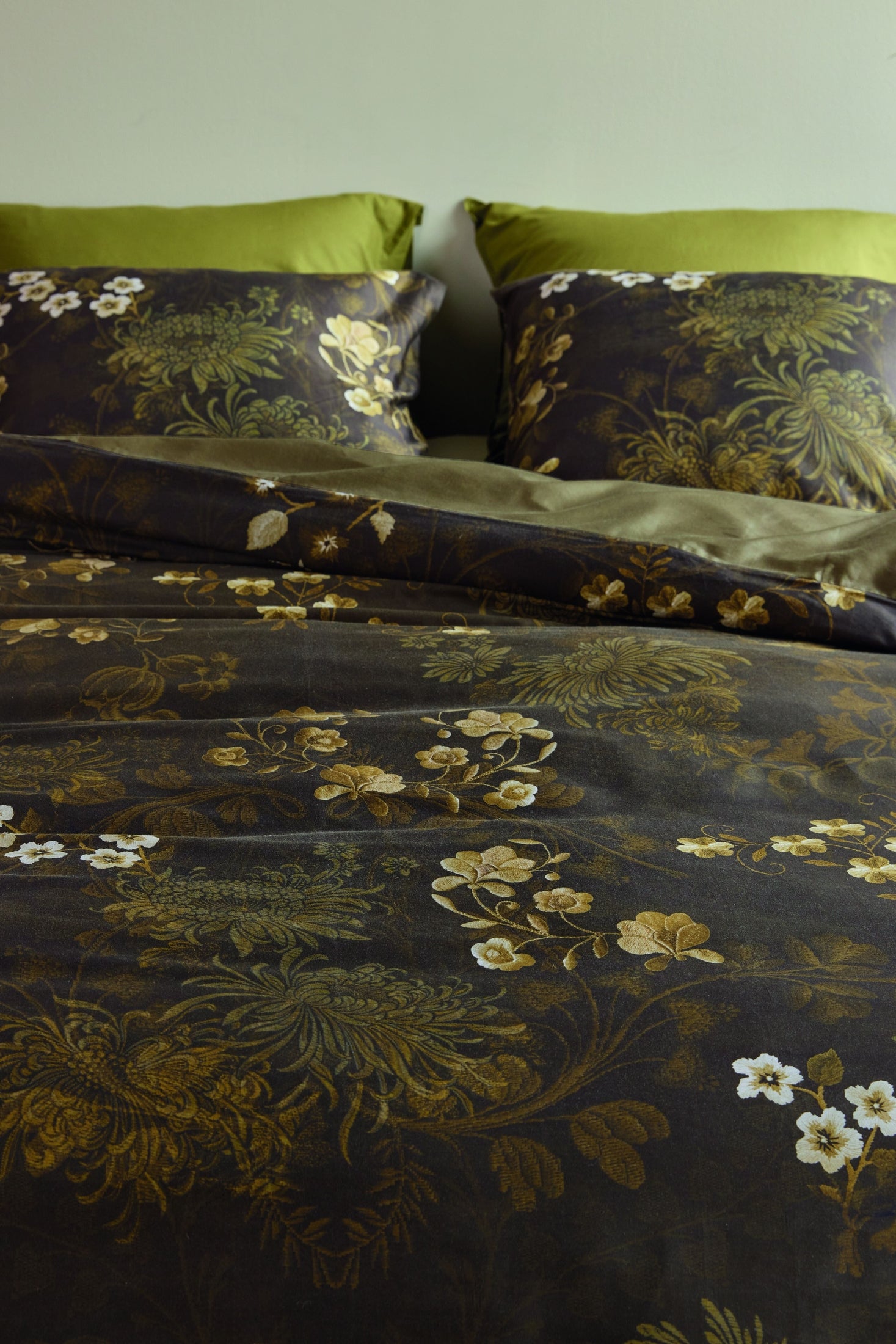 Beddinghouse Dekbedovertrek Satijn Darcy Olive Green