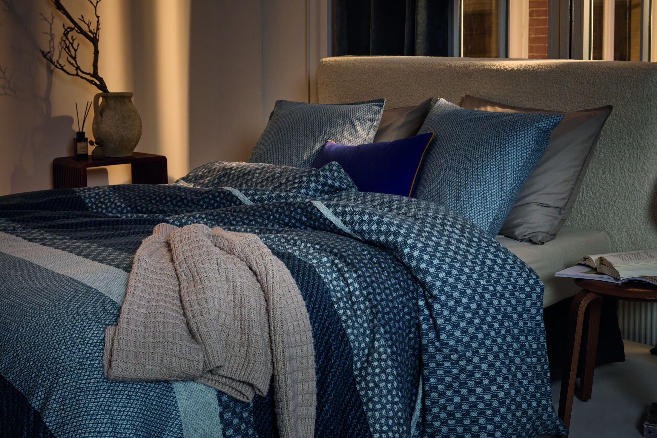 Beddinghouse Dekbedovertrek Flanel Fera Blauw