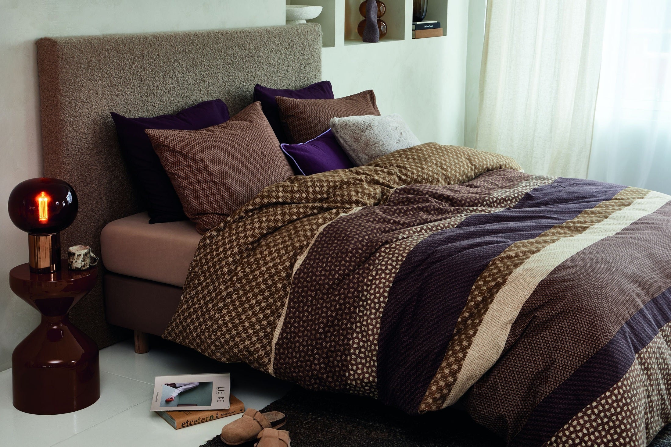 Beddinghouse Dekbedovertrek Flanel Fera Bruin