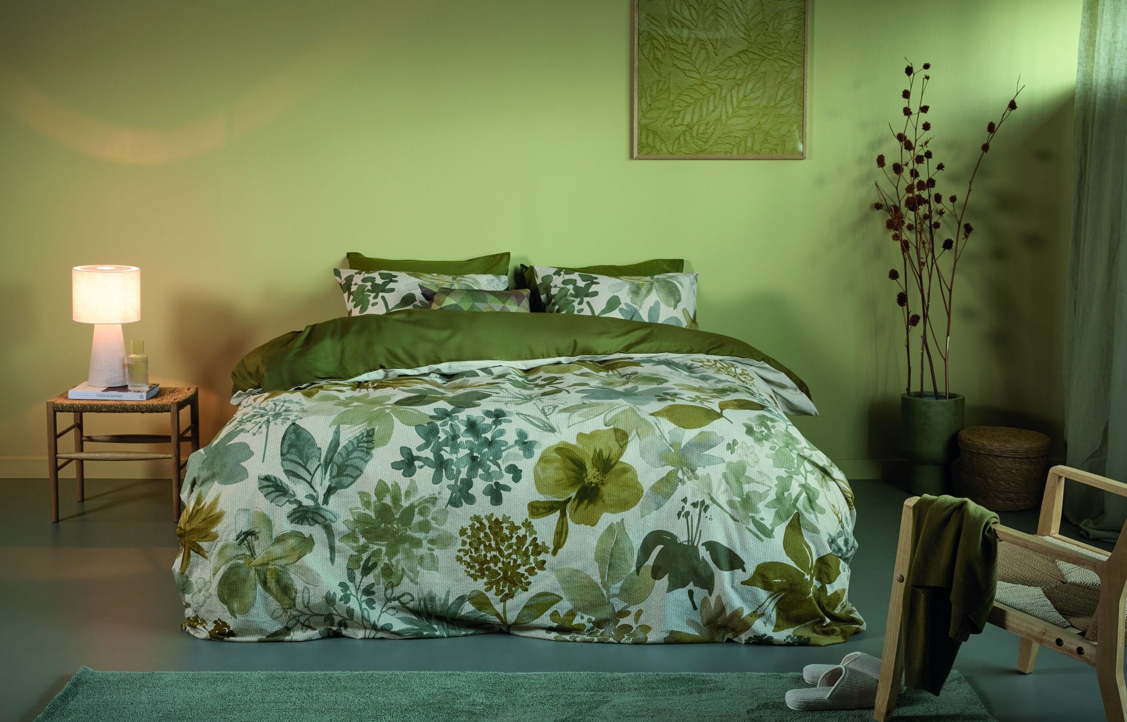Beddinghouse Dekbedovertrek Katoen Lilian Groen