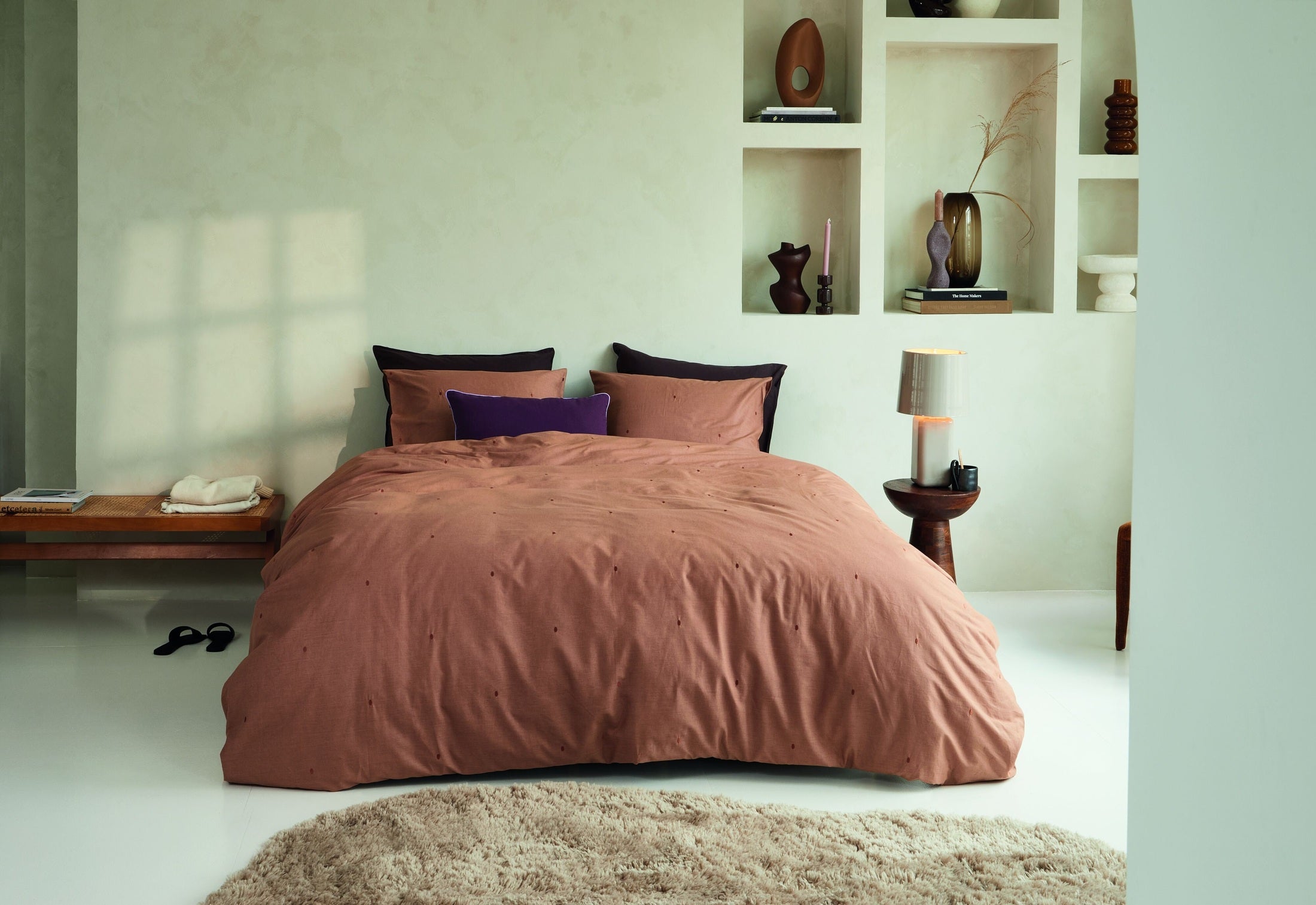 Beddinghouse Dekbedovertrek Katoen Monsoon Licht terra