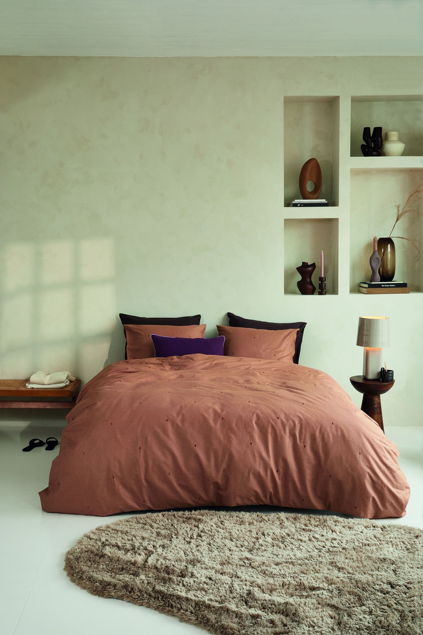 Beddinghouse Dekbedovertrek Katoen Monsoon Licht terra