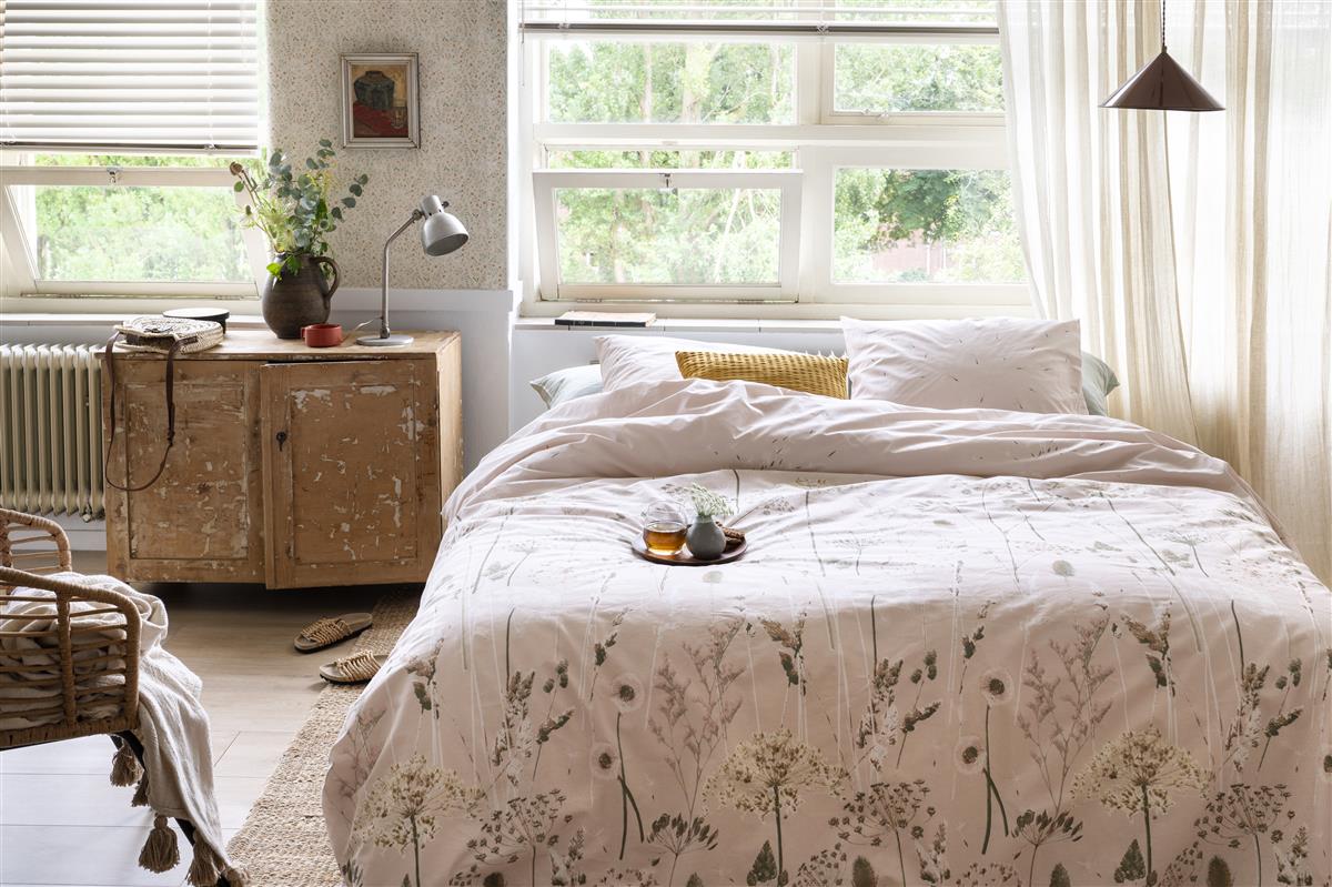 Housse de couette Ariadne at Home en coton rose doux