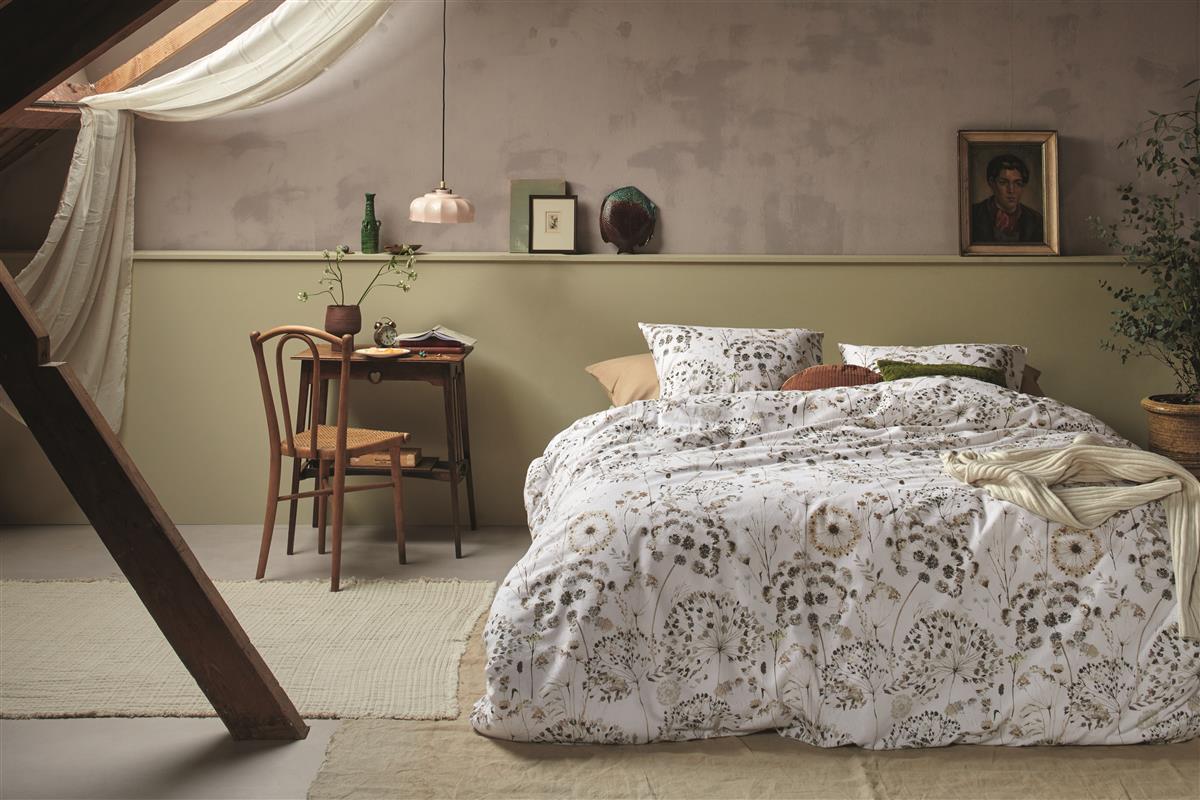 Ariadne at Home Housse de couette Flanelle Windy Blanc cassé