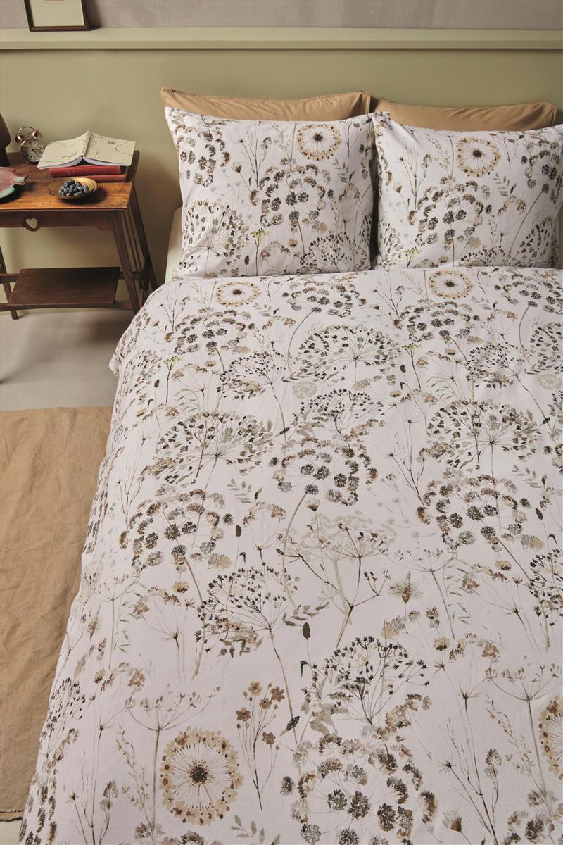 Ariadne at Home Housse de couette Flanelle Windy Blanc cassé