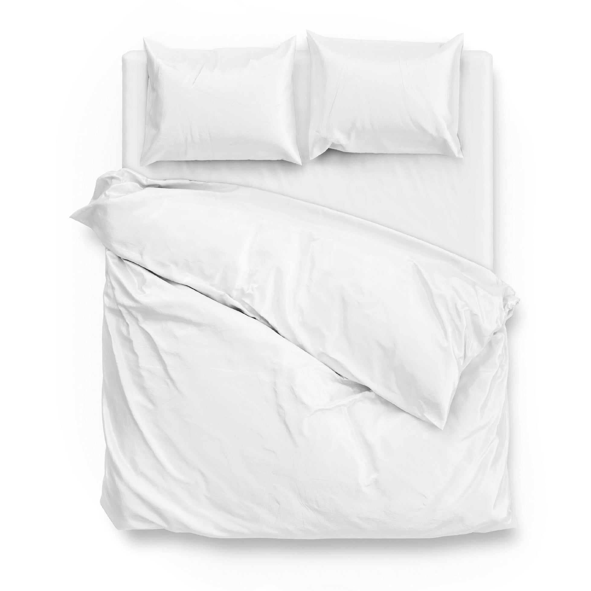 Zo Home Housse de Couette Satin Satinado Blanc