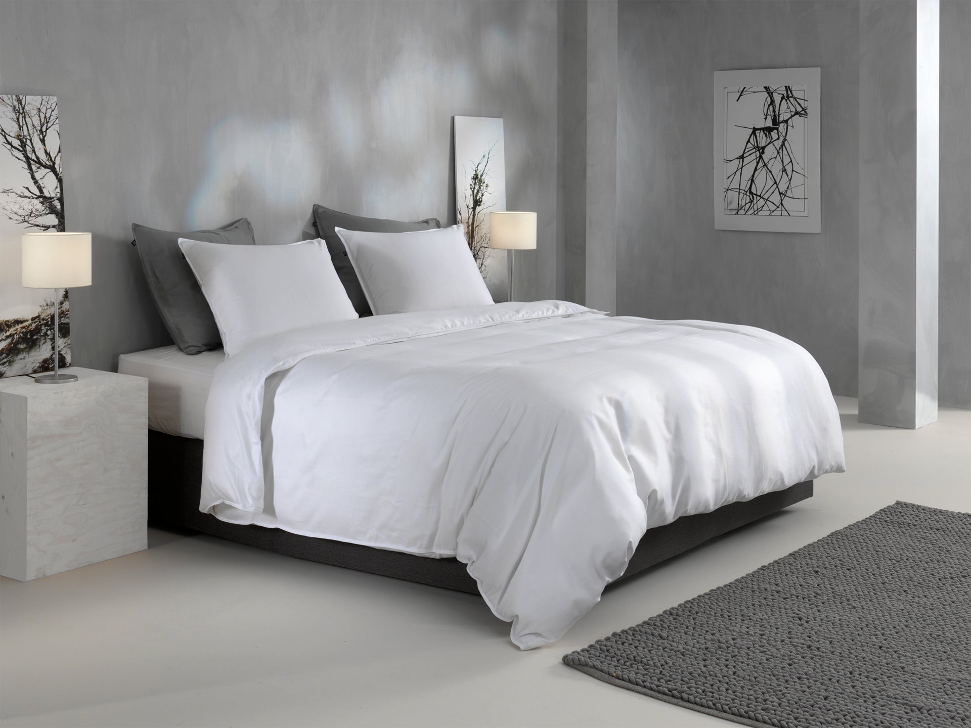 Zo Home Housse de Couette Satin Satinado Blanc