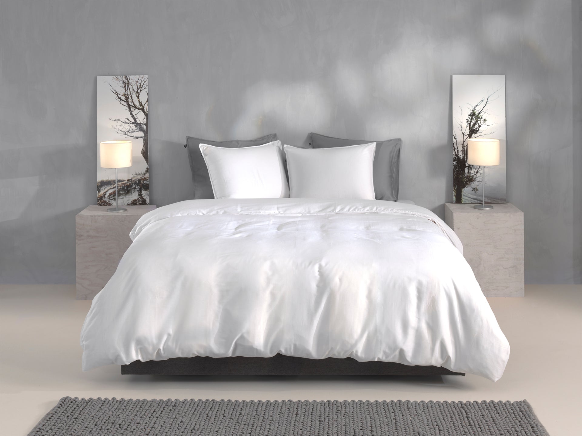 Zo Home Housse de Couette Satin Satinado Blanc