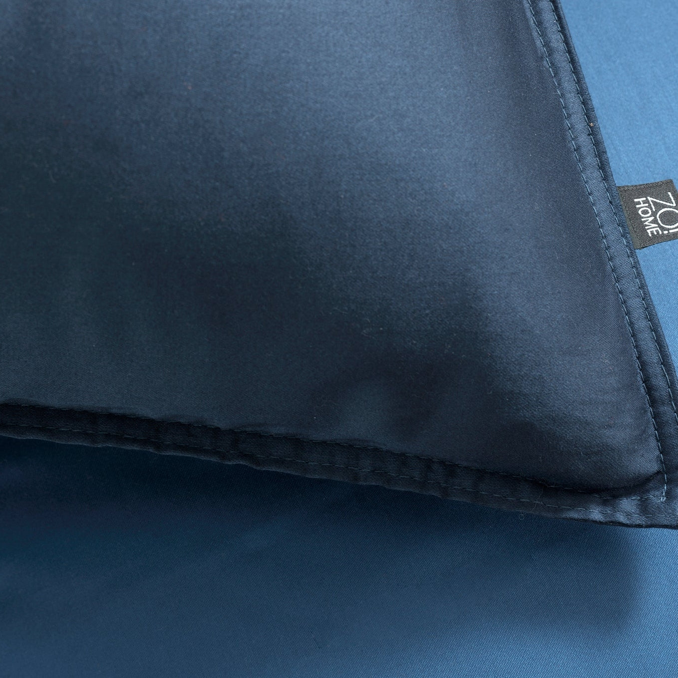 Zo Home Housse de couette Satin Satinado Bleu Marine