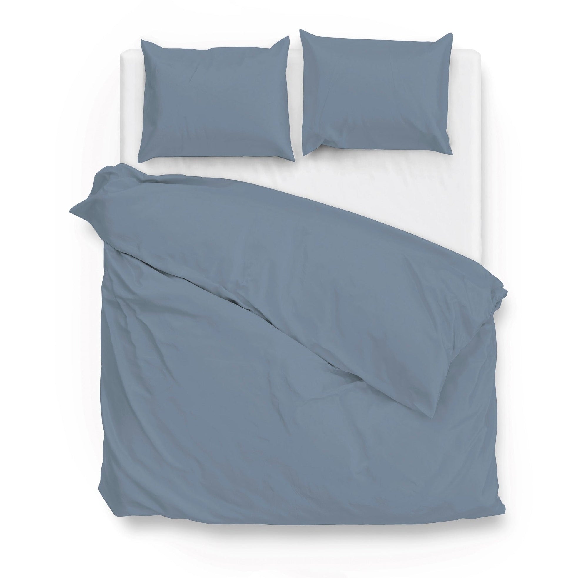 Zo Home Housse de couette Satin Satinado Riviera Bleu