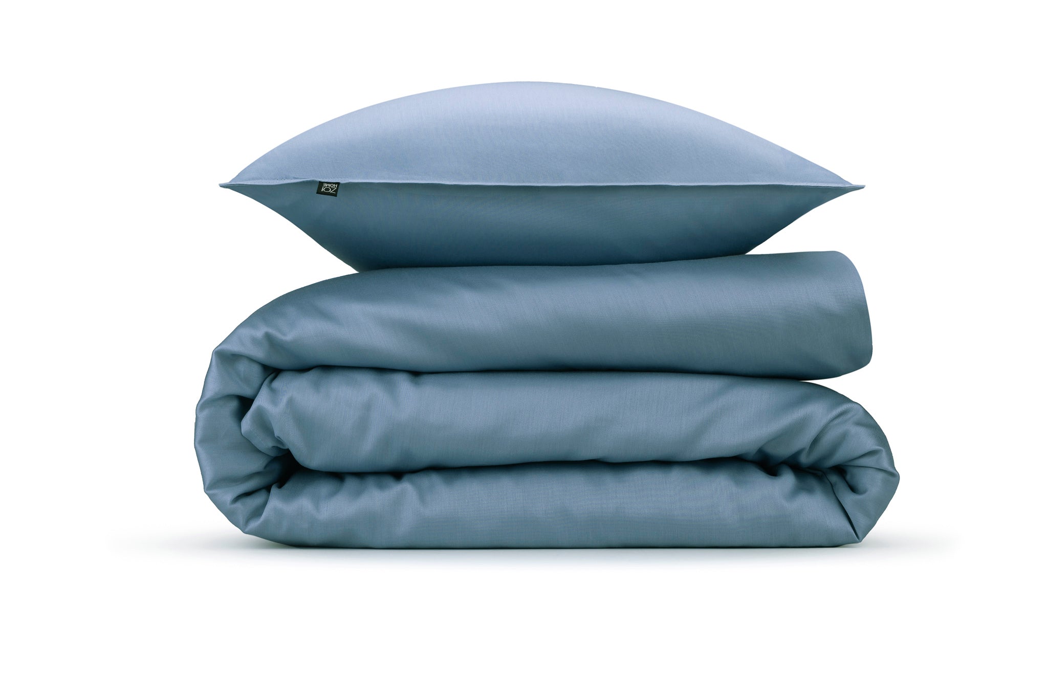 Zo Home Housse de couette Satin Satinado Riviera Bleu
