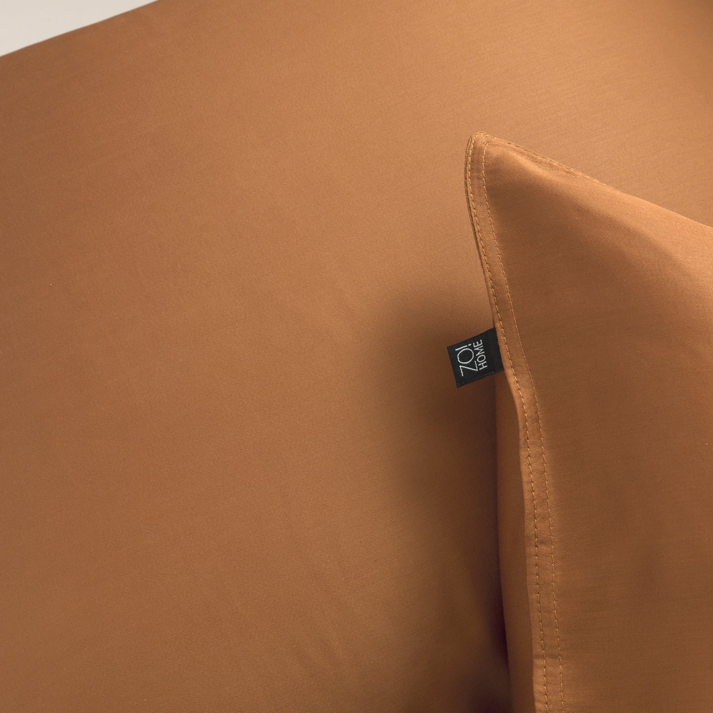 Zo Home Housse de couette Satin Satinado Marron Cognac