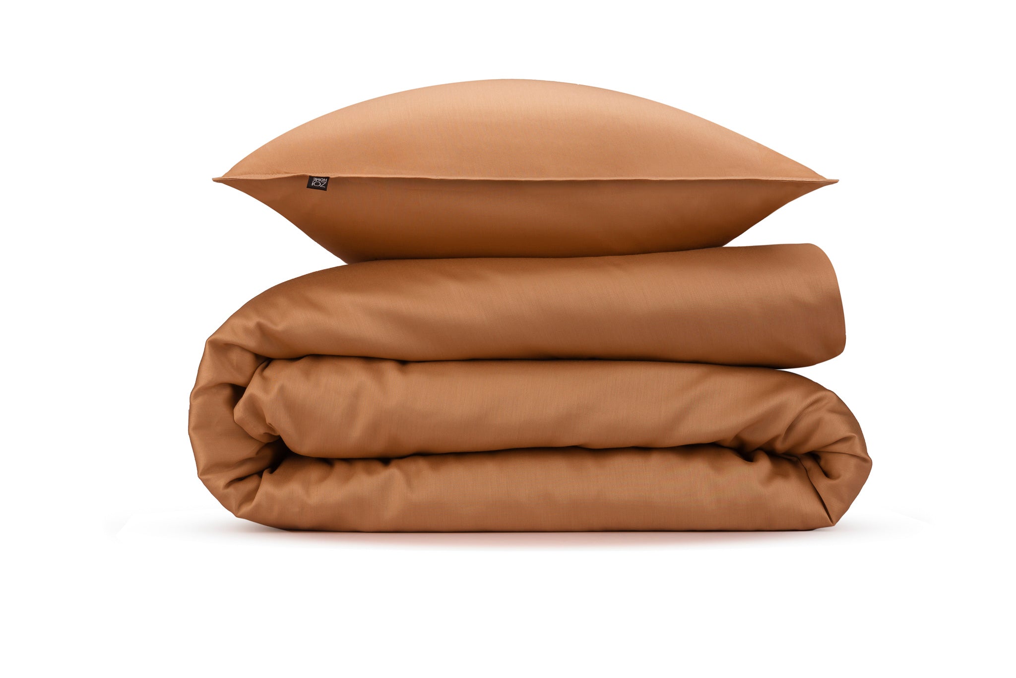Zo Home Housse de couette Satin Satinado Marron Cognac